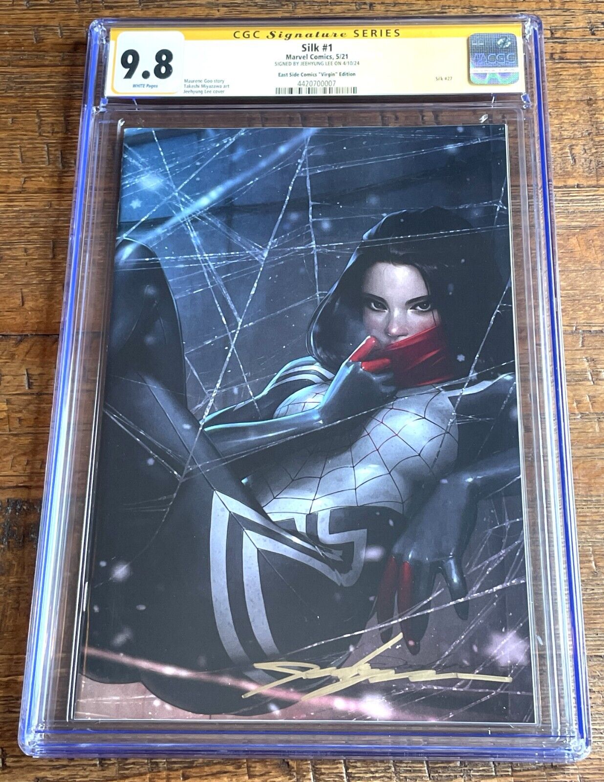 SILK #1 CGC SS 9.8 JEEHYUNG LEE SIGNED EXCL VIRGIN VARIANT-B SPIDER-MAN VENOM
