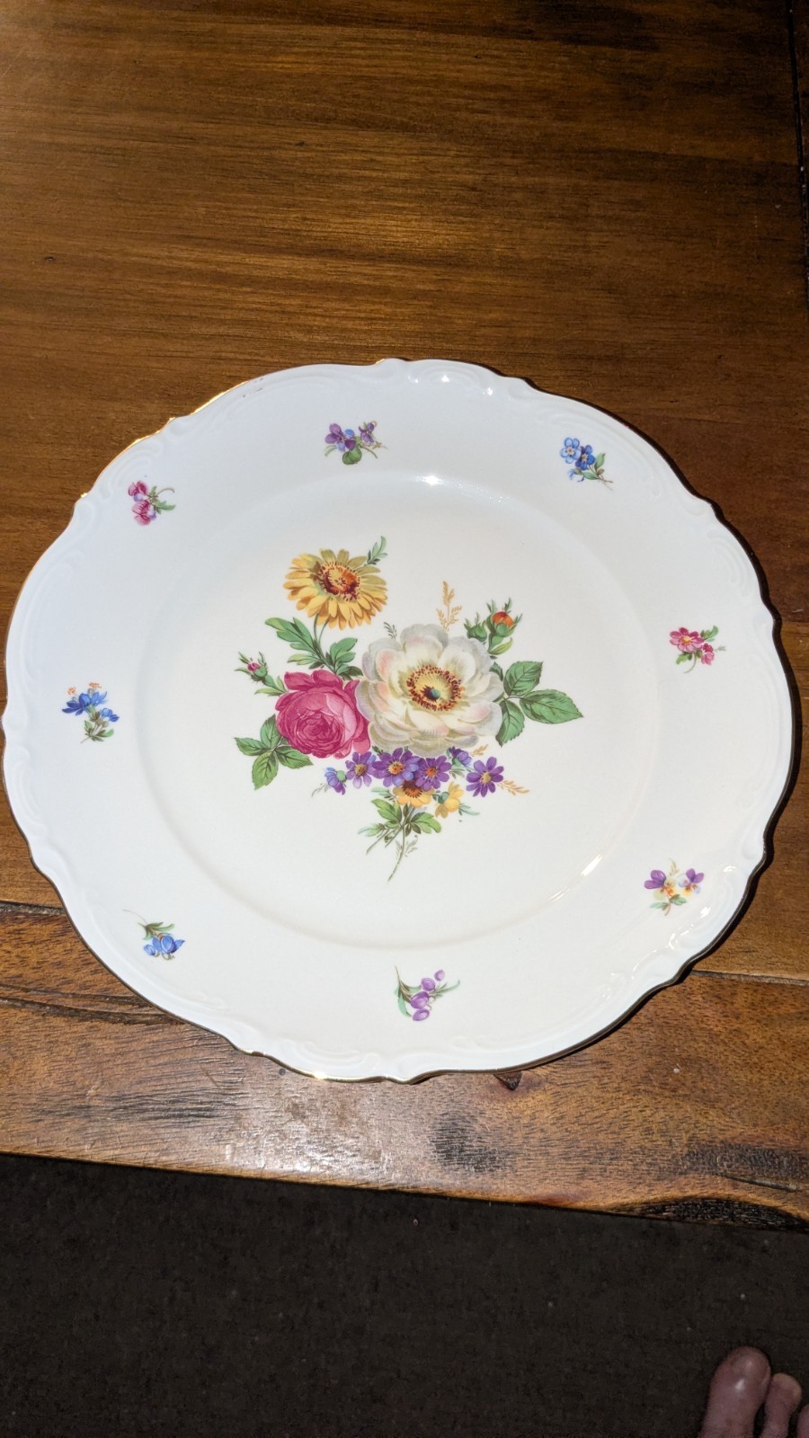 Vintage Mitterteich Bavaria Meissen Floral Germany Dinner Plate Scalloped edge Vintage Mitterteich Bavaria Meissen Floral Germany Dinner Plate Scalloped edge
