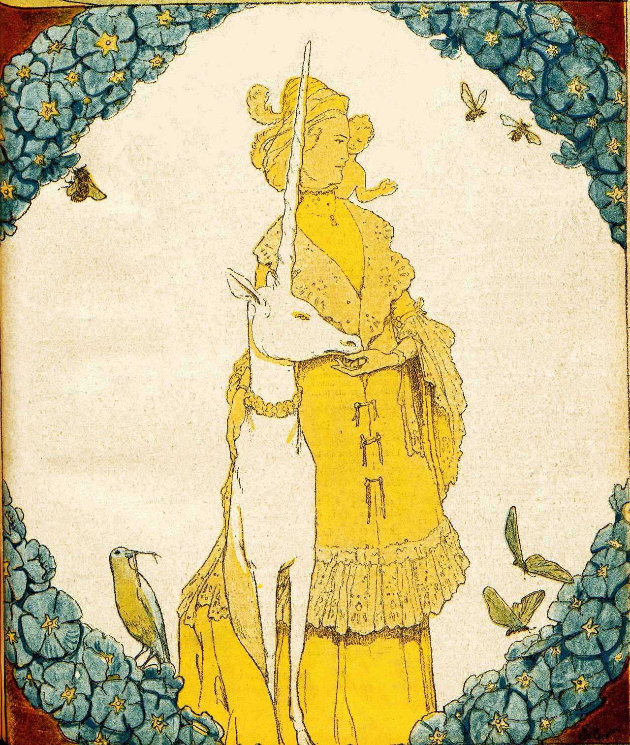 Vintage 1890s Art Nouveau Unicorn Poster by Heinrich Lefler - 24x36” 🌟