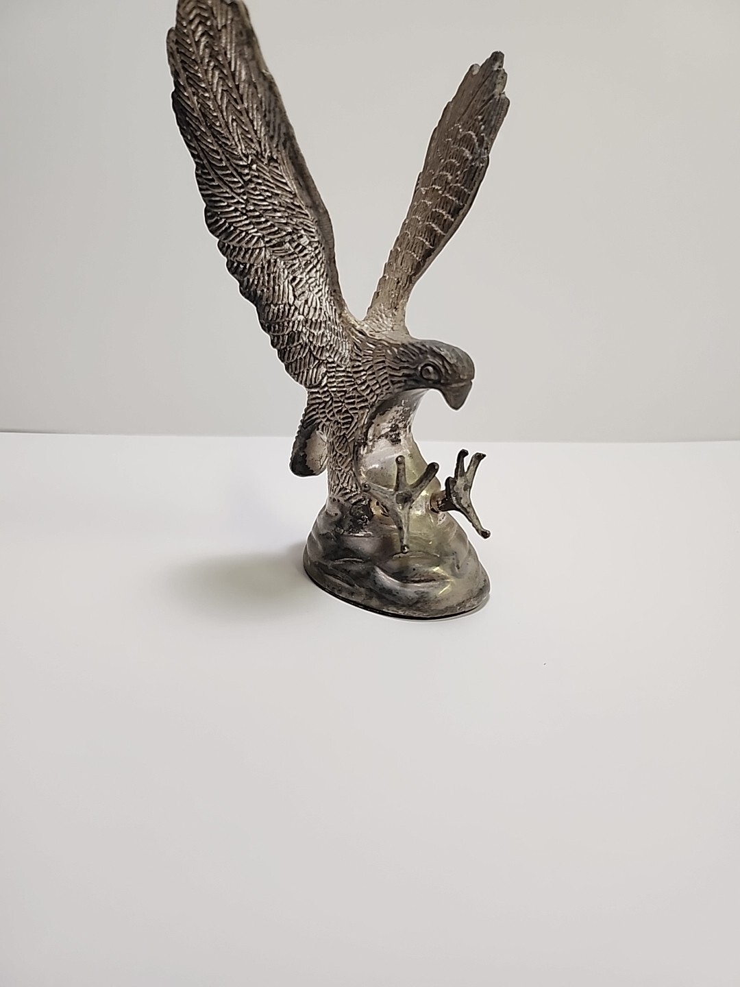 LQQK Hampshire Genuine Silver Plated Eagle Silverplated Sculpture NICE LQQK Hampshire Genuine Silver Plated Eagle Silverplated Sculpture NICE