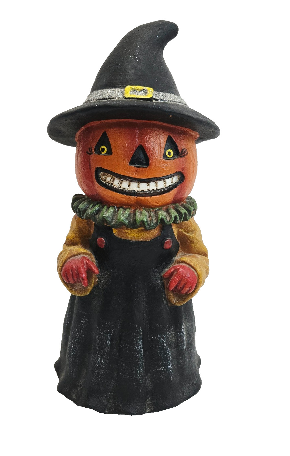 Vintage Style Pumpkin Head Pumpkin Witch Resin Figurine Halloween Decor 12\
