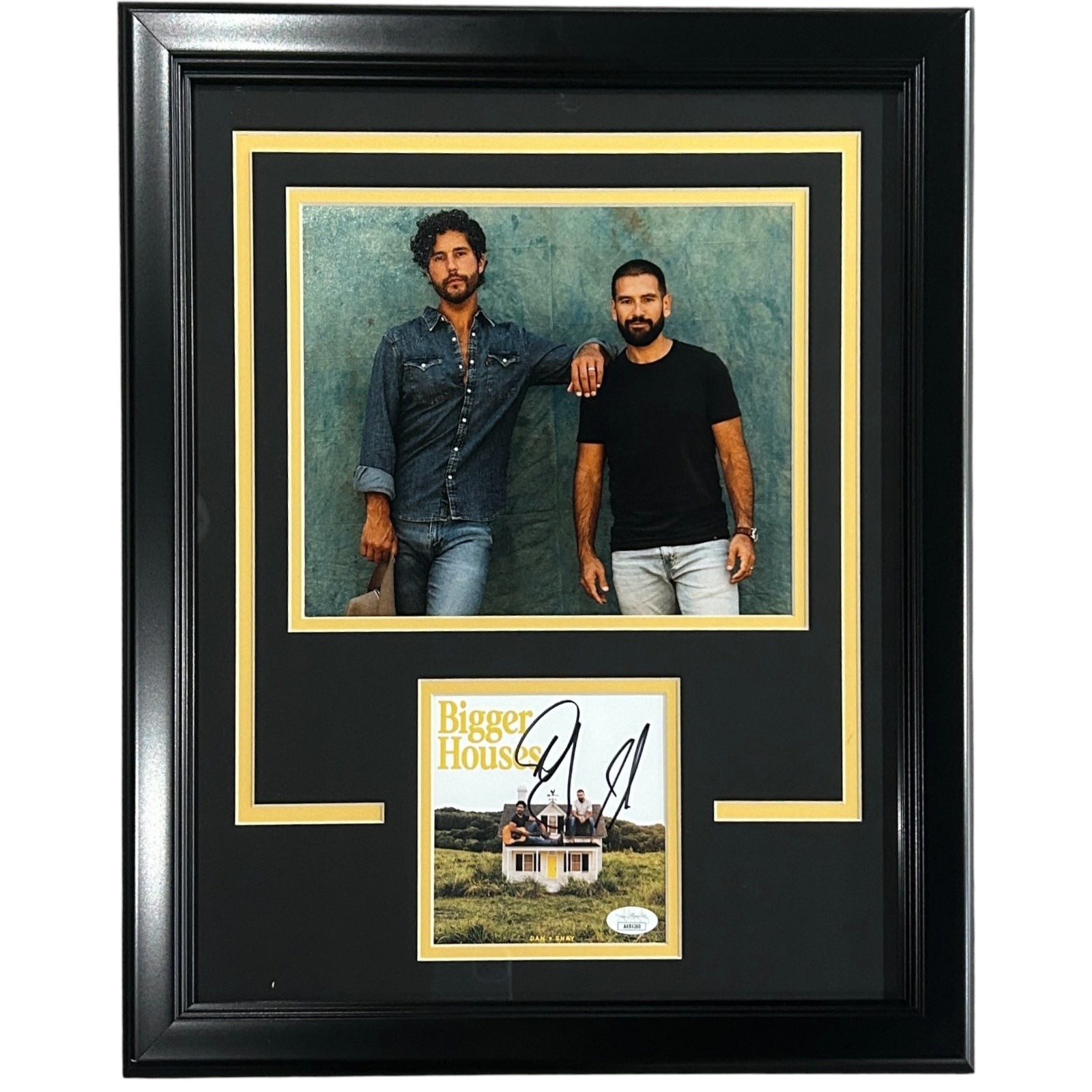 Dan and Shay Autographed Bigger Houses Deluxe Framed CD and Cover - JSA Dan and Shay Autographed Bigger Houses Deluxe Framed CD and Cover - JSA