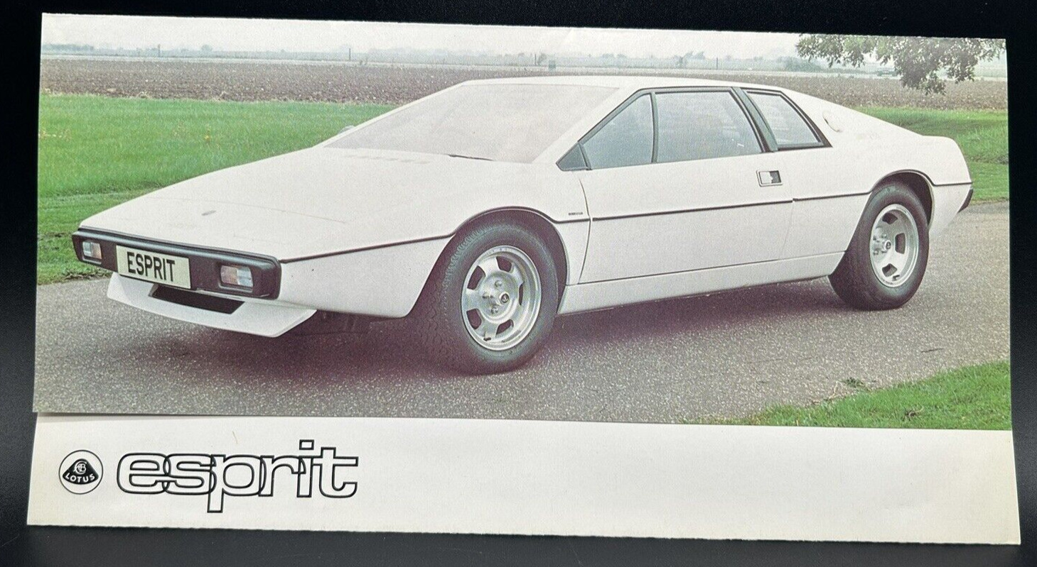 Vtg. Circa 1976 Lotus Esprit S-1 Tri-Fold Dealer Brochure