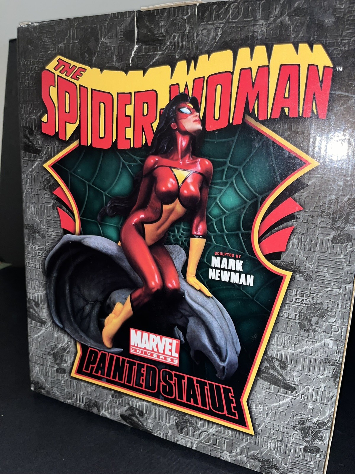 SPIDER-WOMAN STATUE SCULPTED BY MARK NEWMAN 