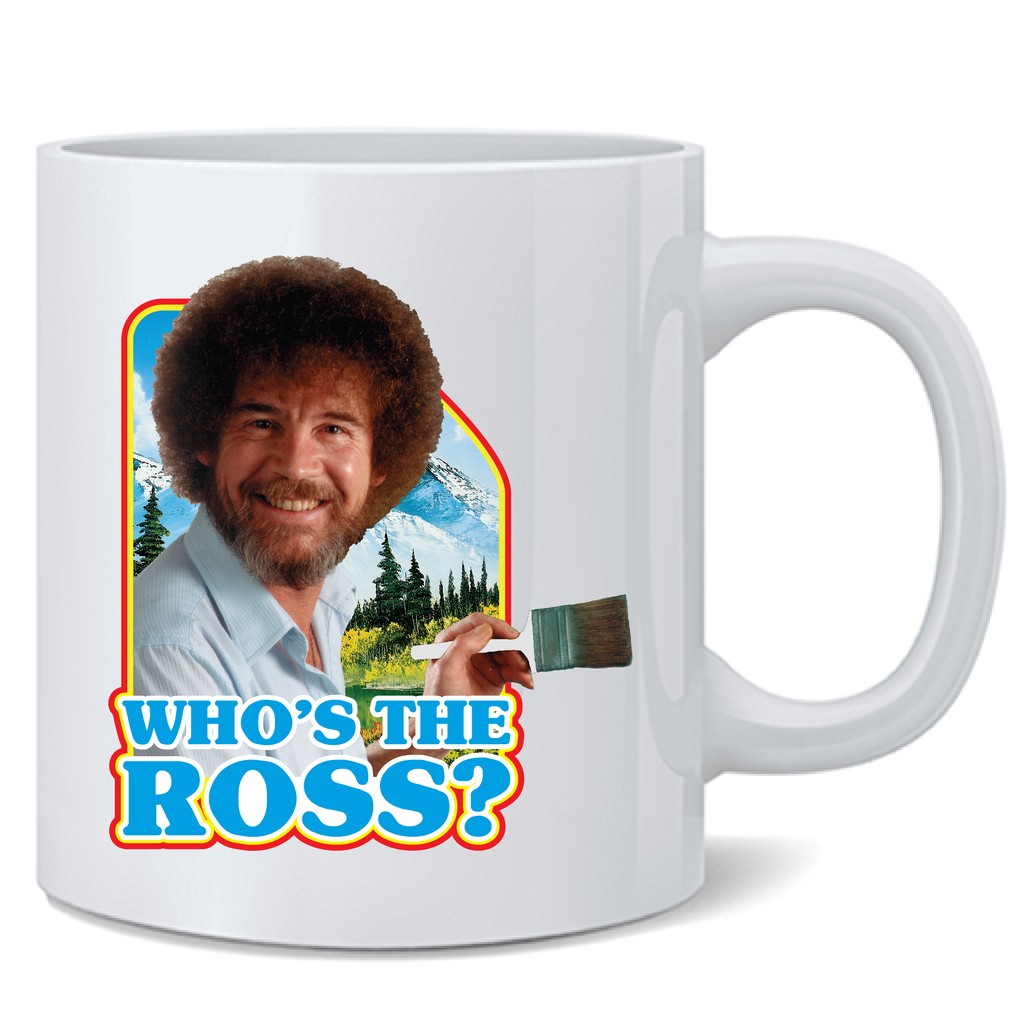 Bob Ross Whos the Ross Boss Ceramic Tea Coffee Mug 12oz Bob Ross Whos the Ross Boss Ceramic Tea Coffee Mug 12oz