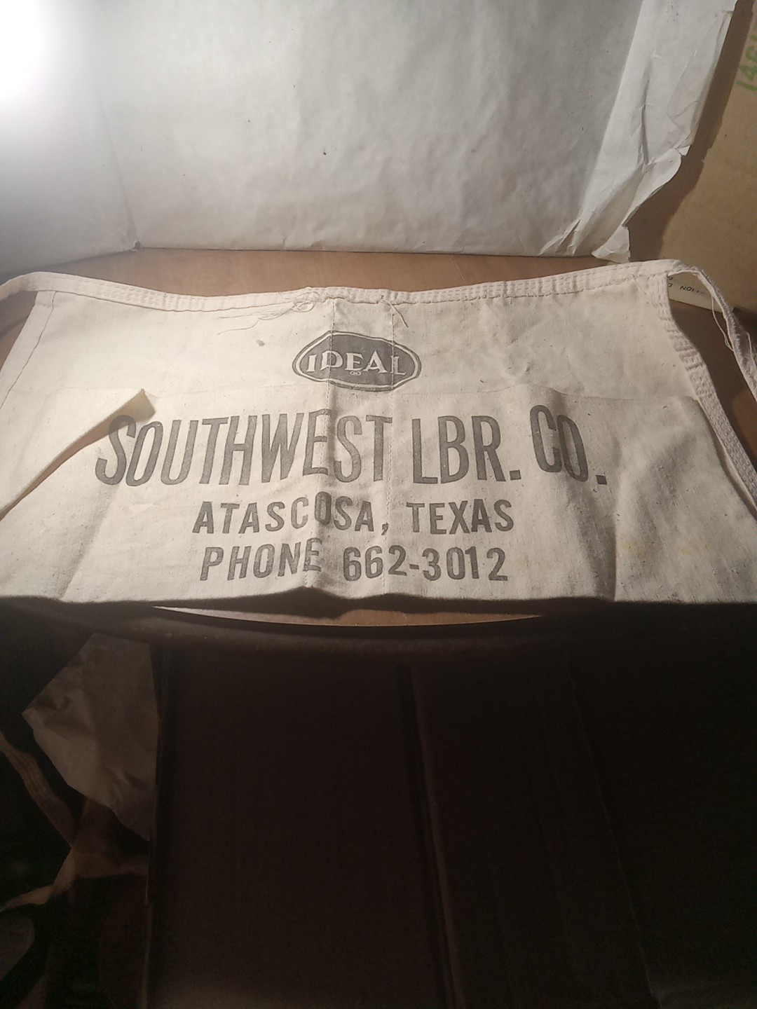 Vintage Cloth Carpenters Nail Apron Southwest Lumber Atascosa Texas