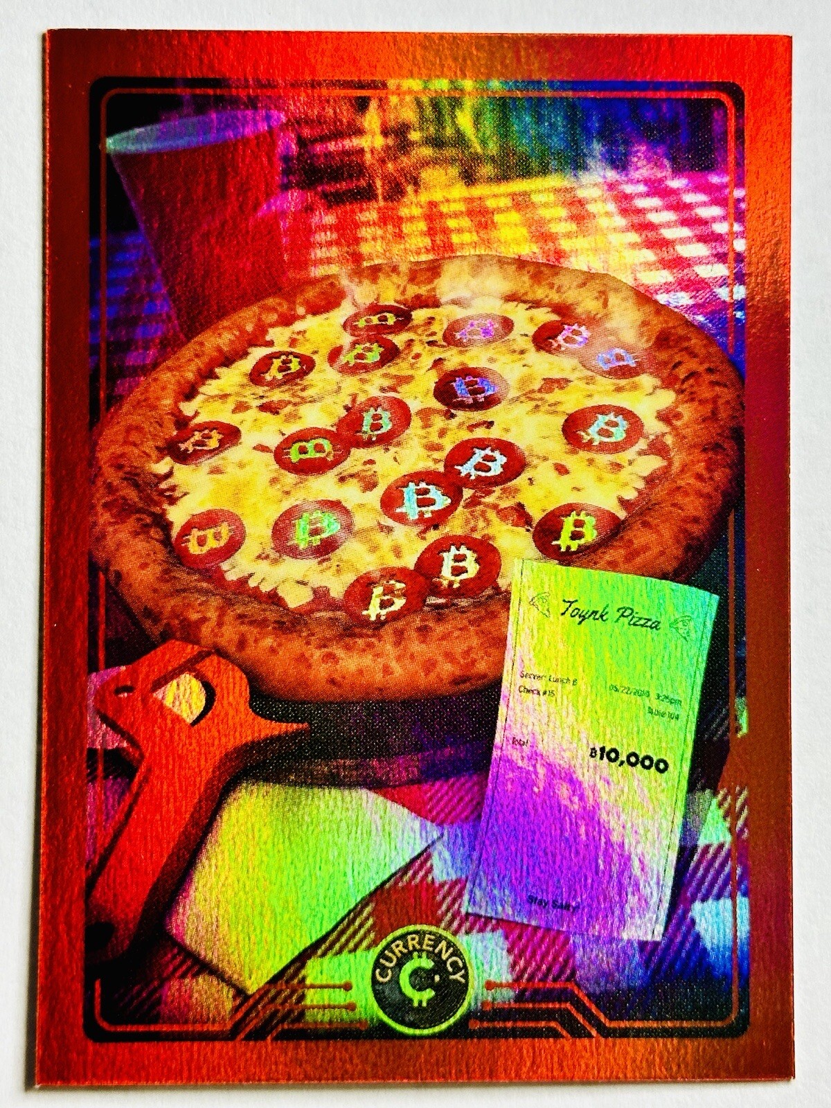 MAY 22nd PIZZA DAY  #19  2022 Cardsmiths Currency Series 1 Rainbow HOLOFOIL S1