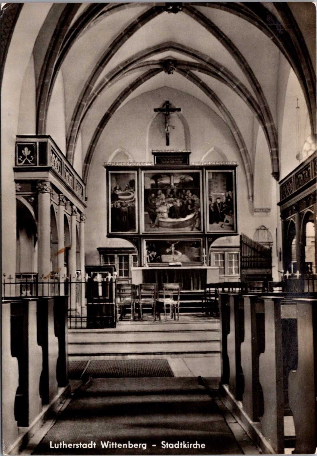 Lutherstadt Wittenberg Germany Sepia Stamp Real Photo RPPC Postcard