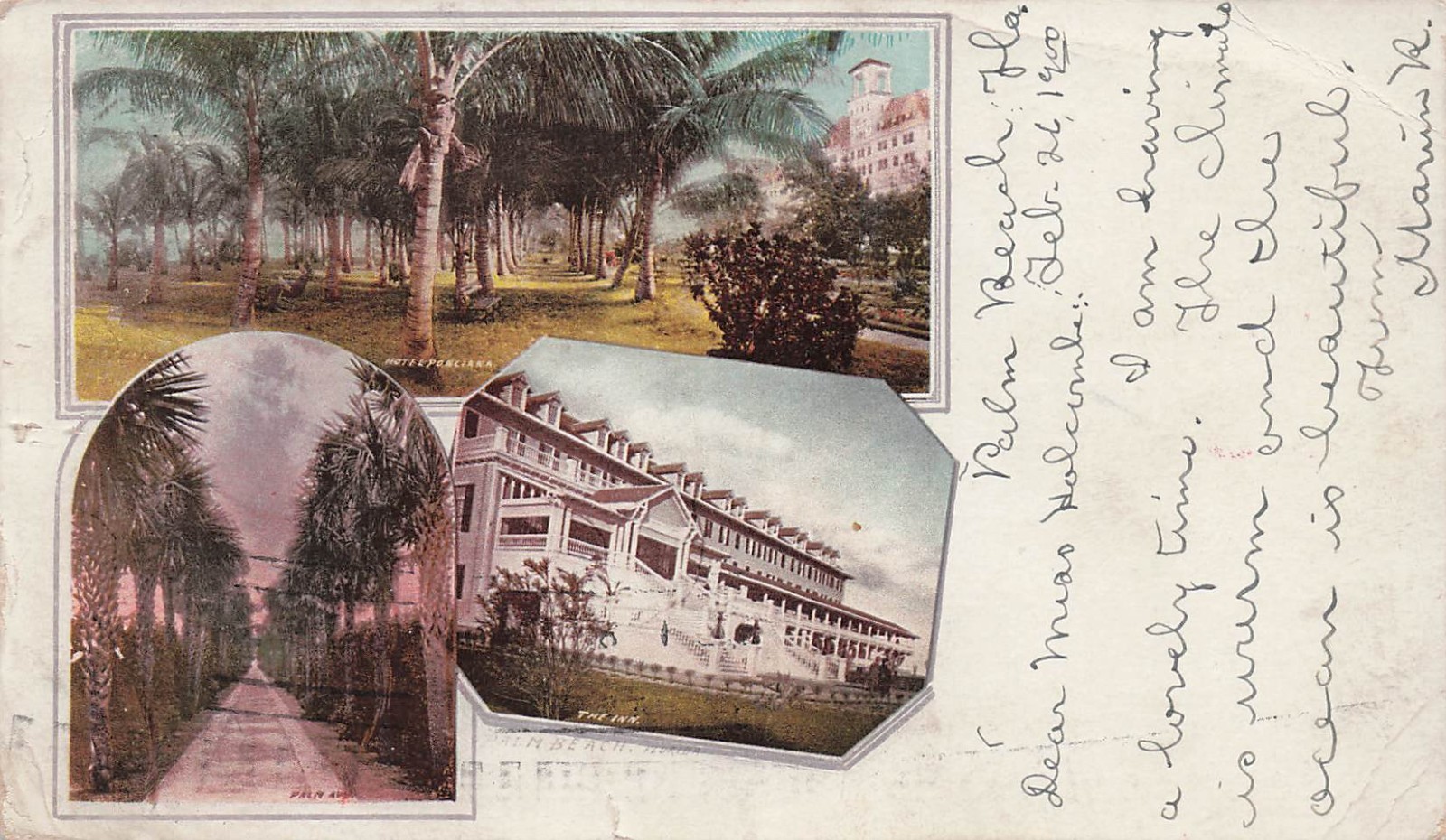 West Palm Beach Florida 2¢ Carmine PMC Private Mailing Card Fancy Cancel H53