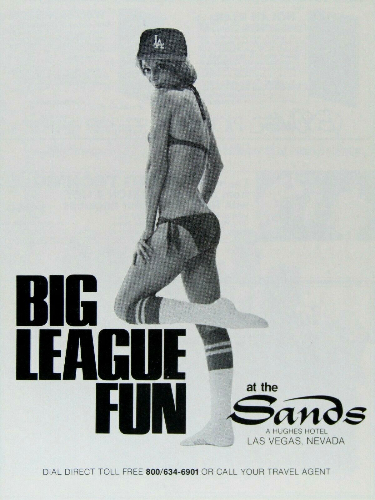 Los Angeles Dodgers Babe The Sands Las Vegas Vintage 1979 Original Print Ad