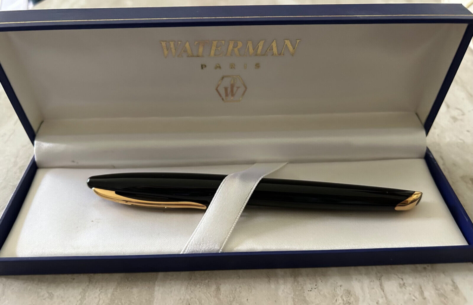Waterman Paris Carene Black Sea GT Pen Fine Tip w/Box - Needs Ink Cartridge