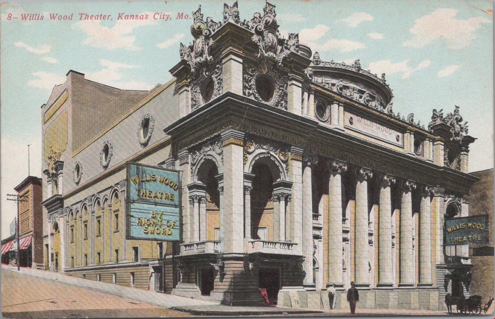 Postcard Willis Wood Theatre Kansas City MO