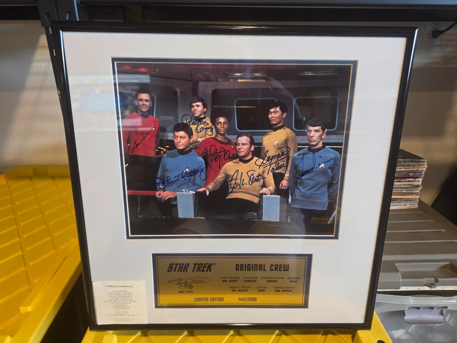 Star Trek Full Original Crew Signed Plaque 442/2500-HIGHLY SOUGHT AFTER 