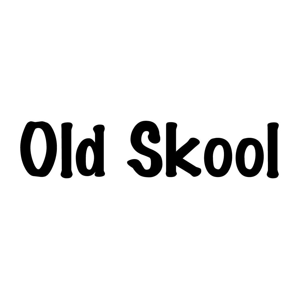 Old Skool Decal Sticker Black Die Cut Vinyl