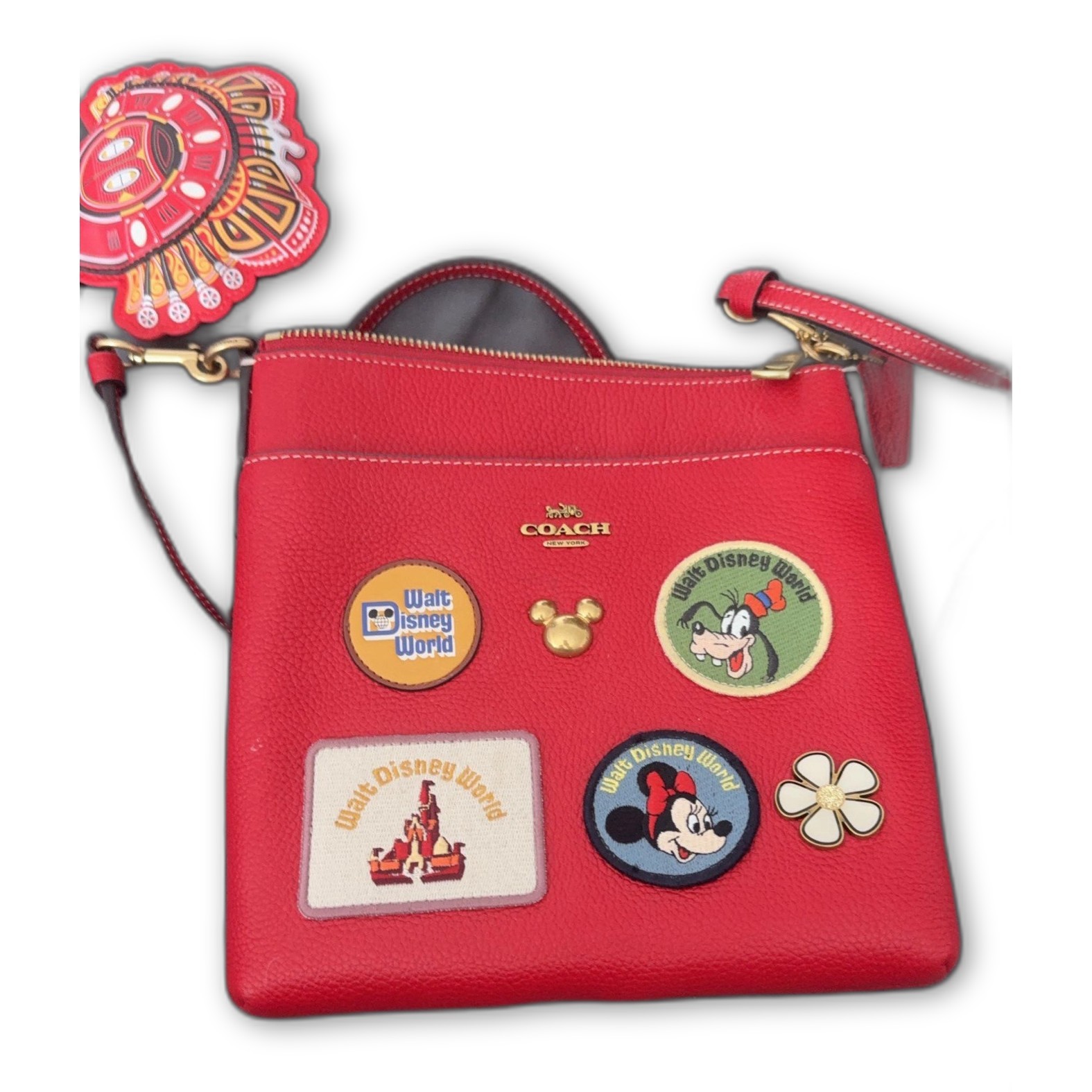 Coach Walt Disney World 50th Anniversary Kitt Crossbody red