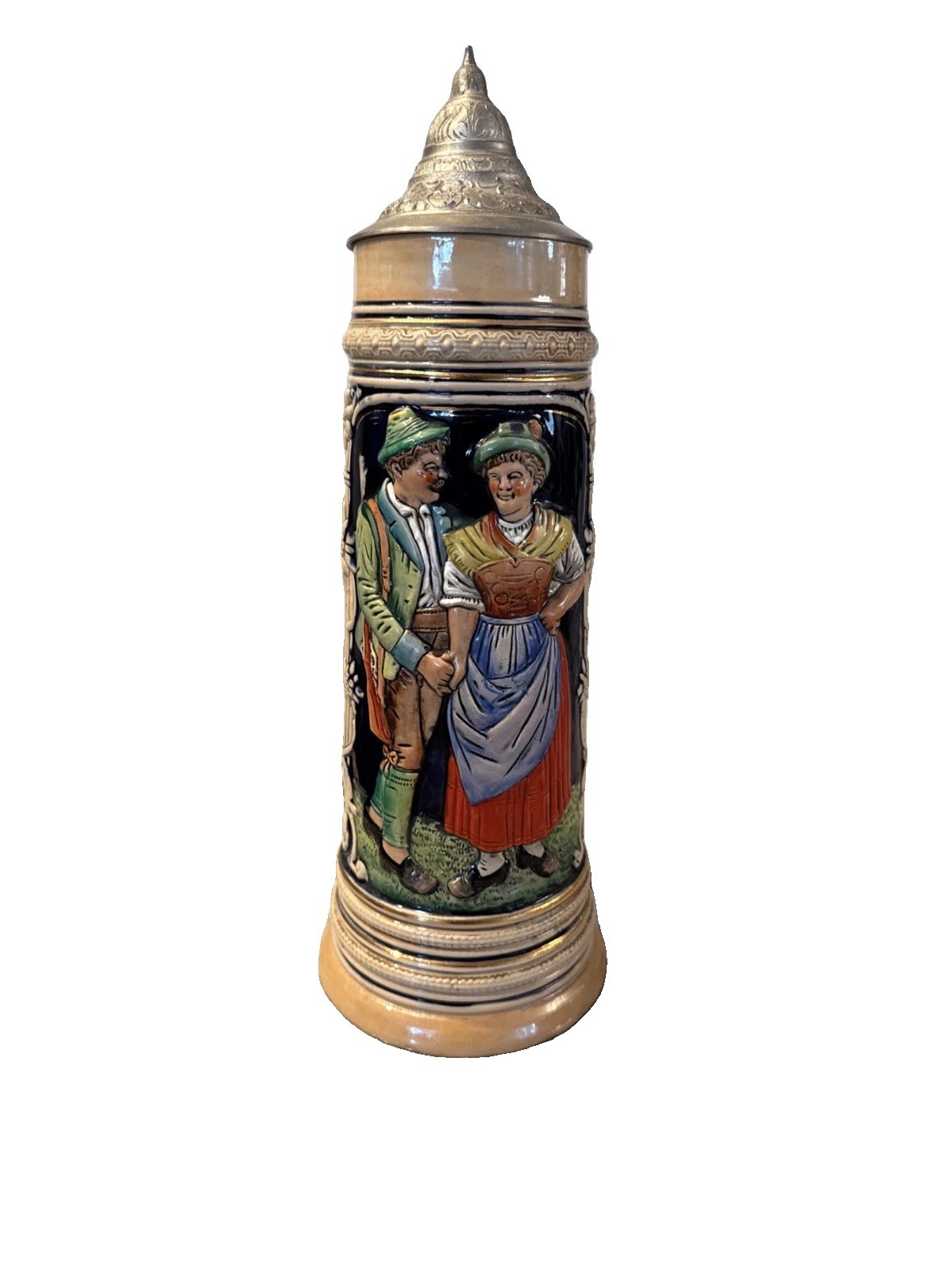 vintage west germany beer stein 15.5 Inch Tall Beautiful Art Work
