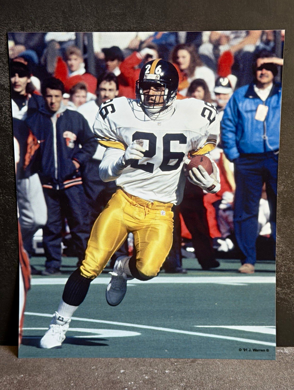 Pittsburgh Steelers #26 8x10 NFL Football Photo 1991 J Warren Vintage Image