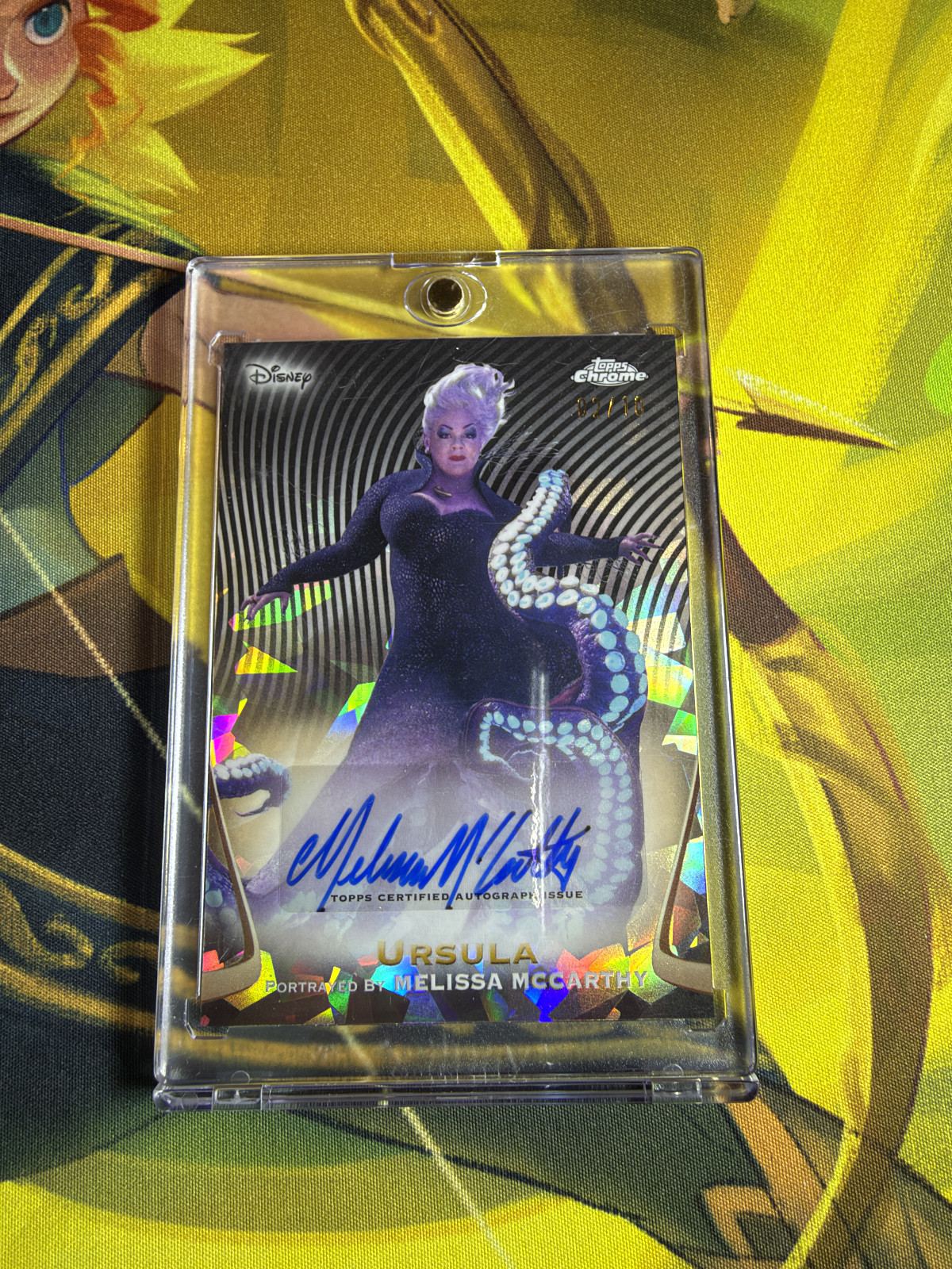 2025 Topps Disney Chrome sapphire Ursula Melissa McCarthy Auto Black /10 2025 Topps Disney Chrome sapphire Ursula Melissa McCarthy Auto Black /10