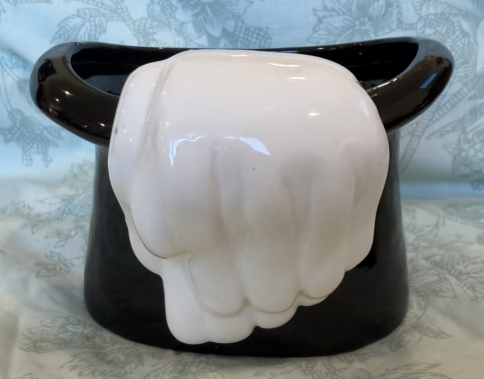 Vintage Ceramic Magician Top Hat & Gloves Pot Planter Magic Art Decor  Vtg