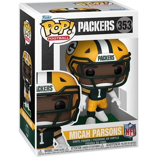Funko POP Micah Parsons Green Bay Packers NFL Figure 353 + Protector