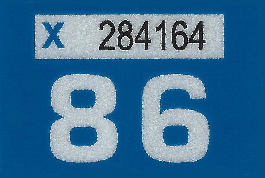 1986 WASHINGTON Vinyl Sticker Replica TAB for License Plate CAR-TRUCK-MOTORCYCLE