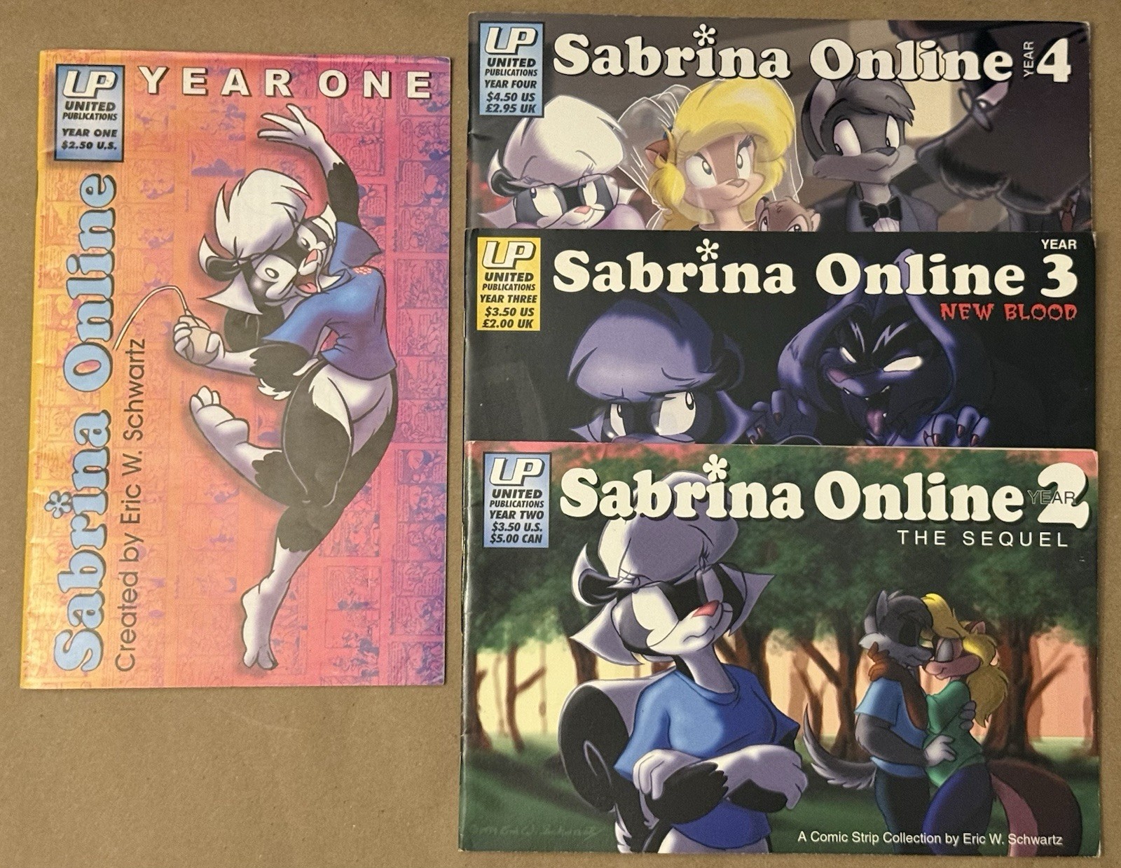 Sabrina Online Year 1, 2, 3 & 4 Comic Book Set Eric C. Schwartz Four Books Set