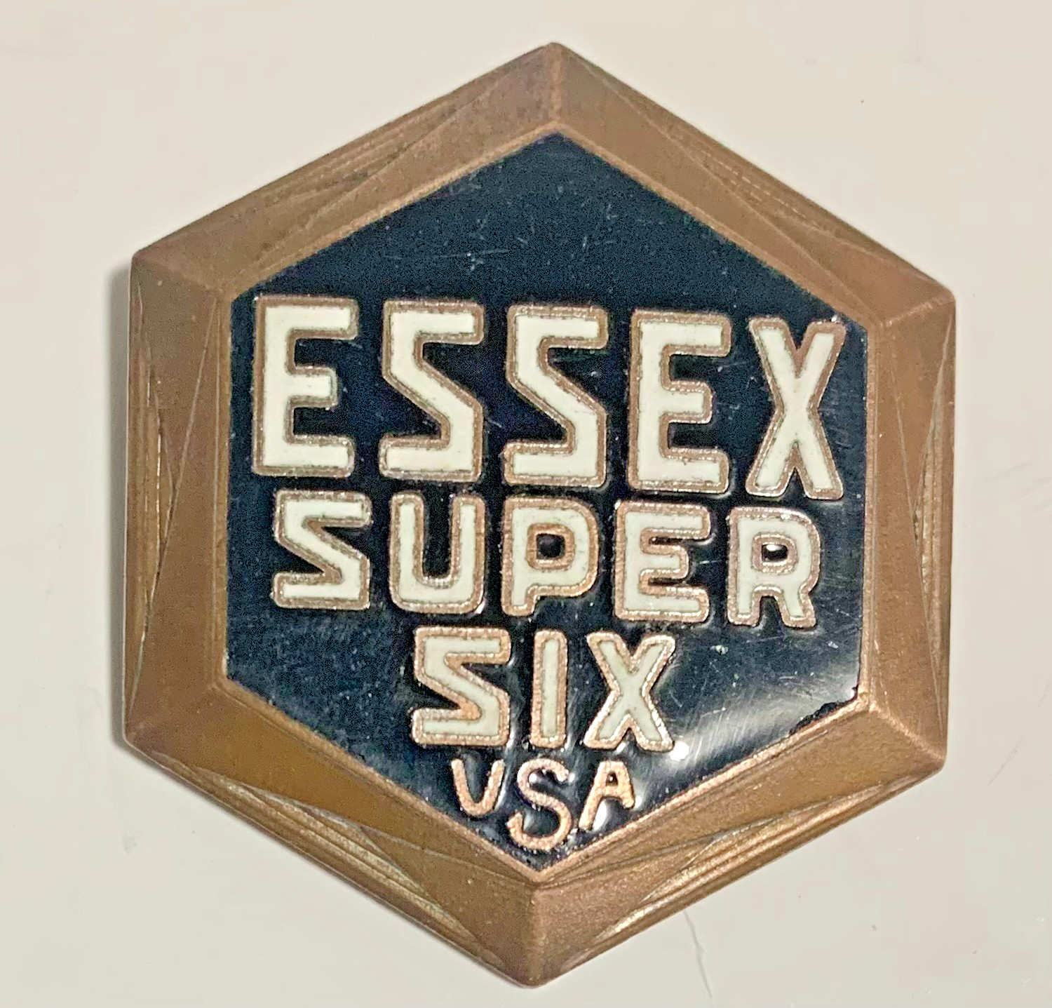 Antique Vintage Hudson Essex Super Six Automobile Radiator Badge Car Emblem Antique Vintage Hudson Essex Super Six Automobile Radiator Badge Car Emblem