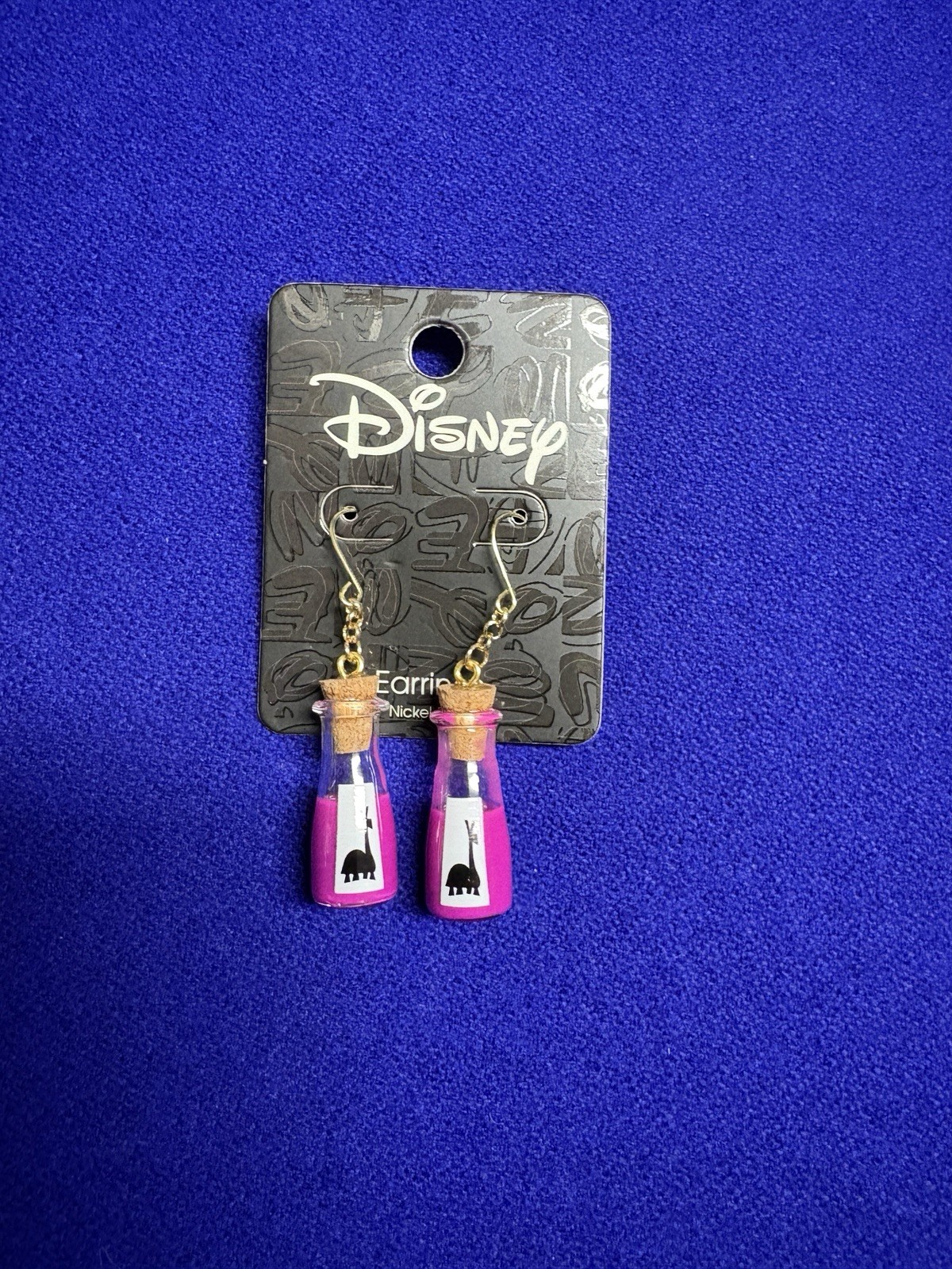 Disney Emperors New Groove Yzma Potion Bottle Earrings Cuzco Llama NEW