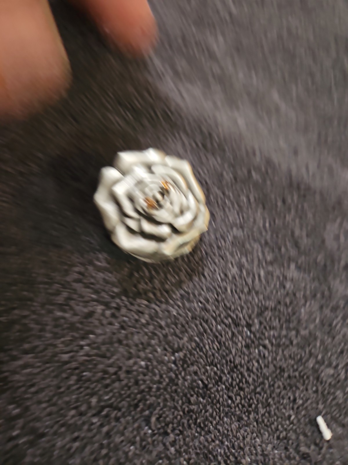 Vtg Ms. Dee Pewter Collectible No. 31 ROSE BOX with Earrings 