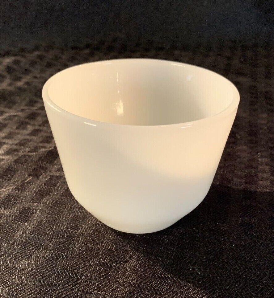Vintage Authentic Federal F White Milk Glass Custard Cup Bowl Heat Proof  2.5\