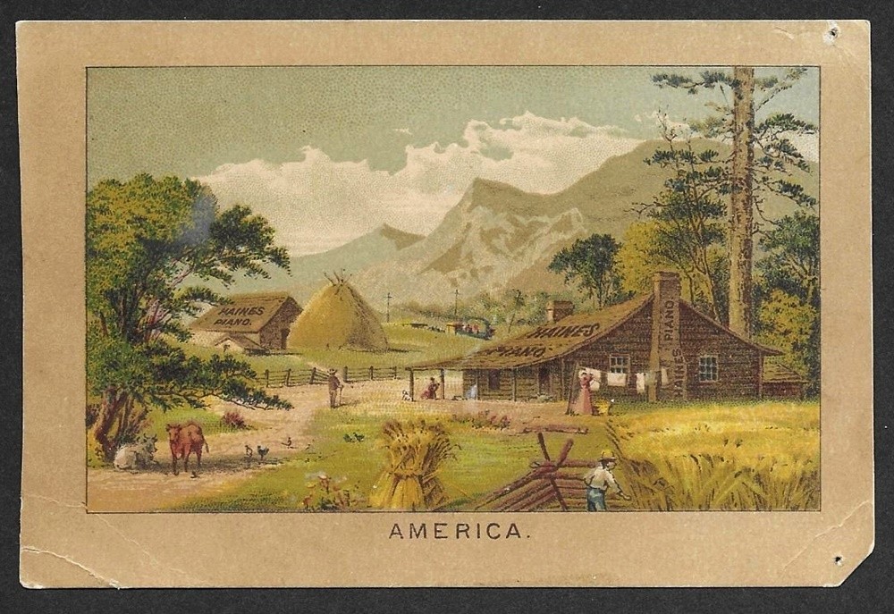 Victorian Trading Card - Haines Piano - \
