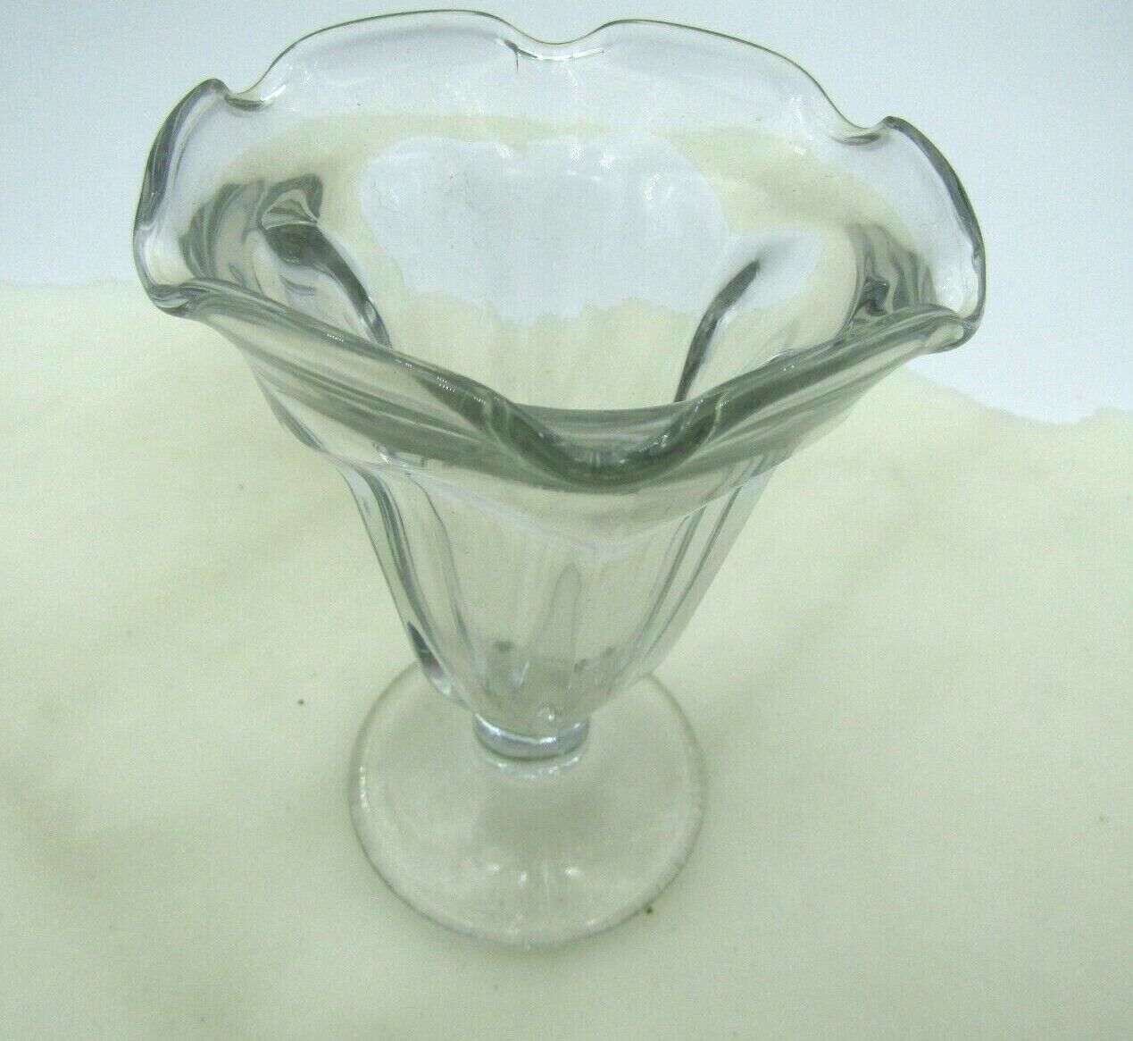 Vintage Soda Fountain Sundae Glass 5 7/8