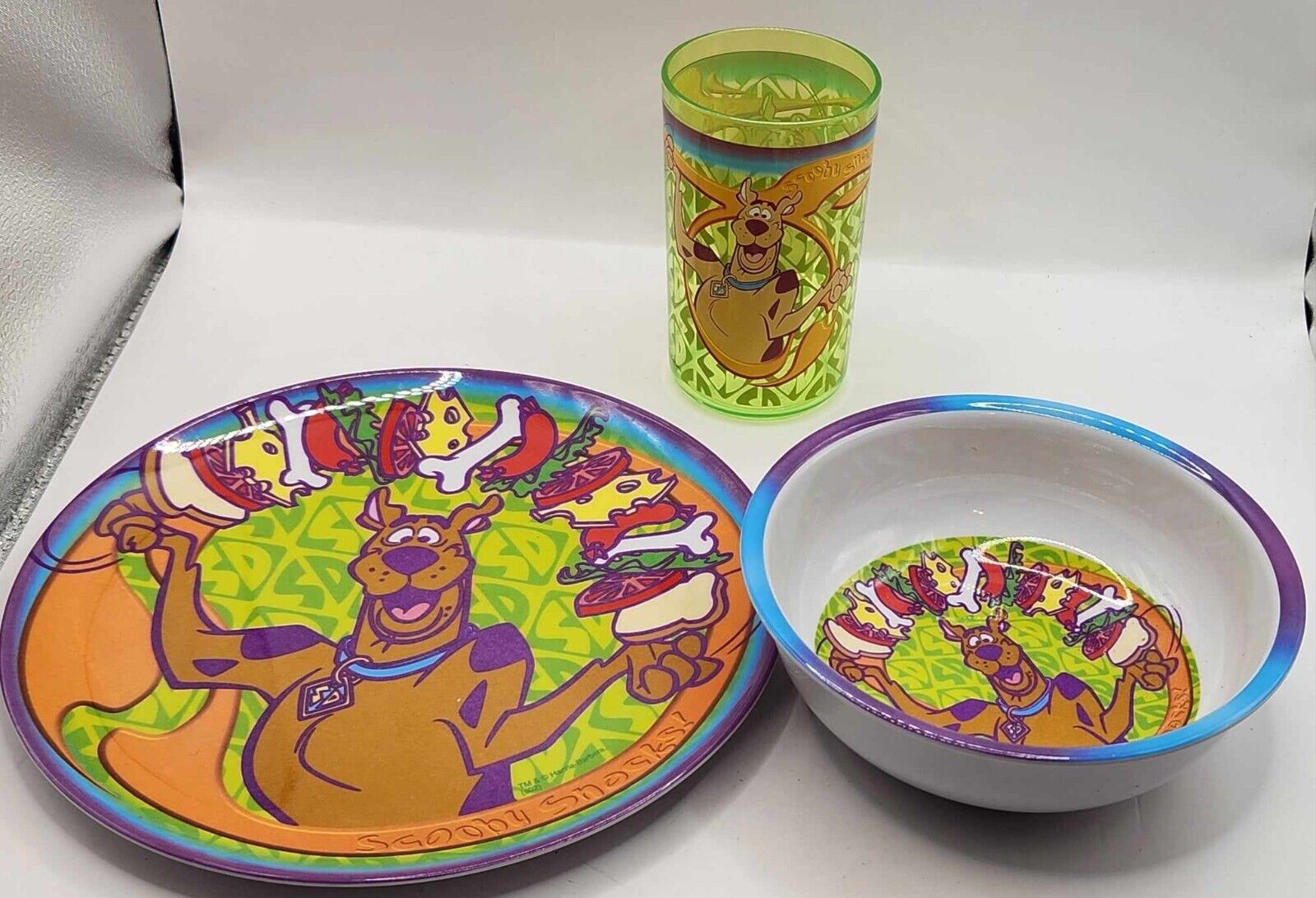Zak Designs Set Of Scooby-Doo Plate+Bowl+Cup