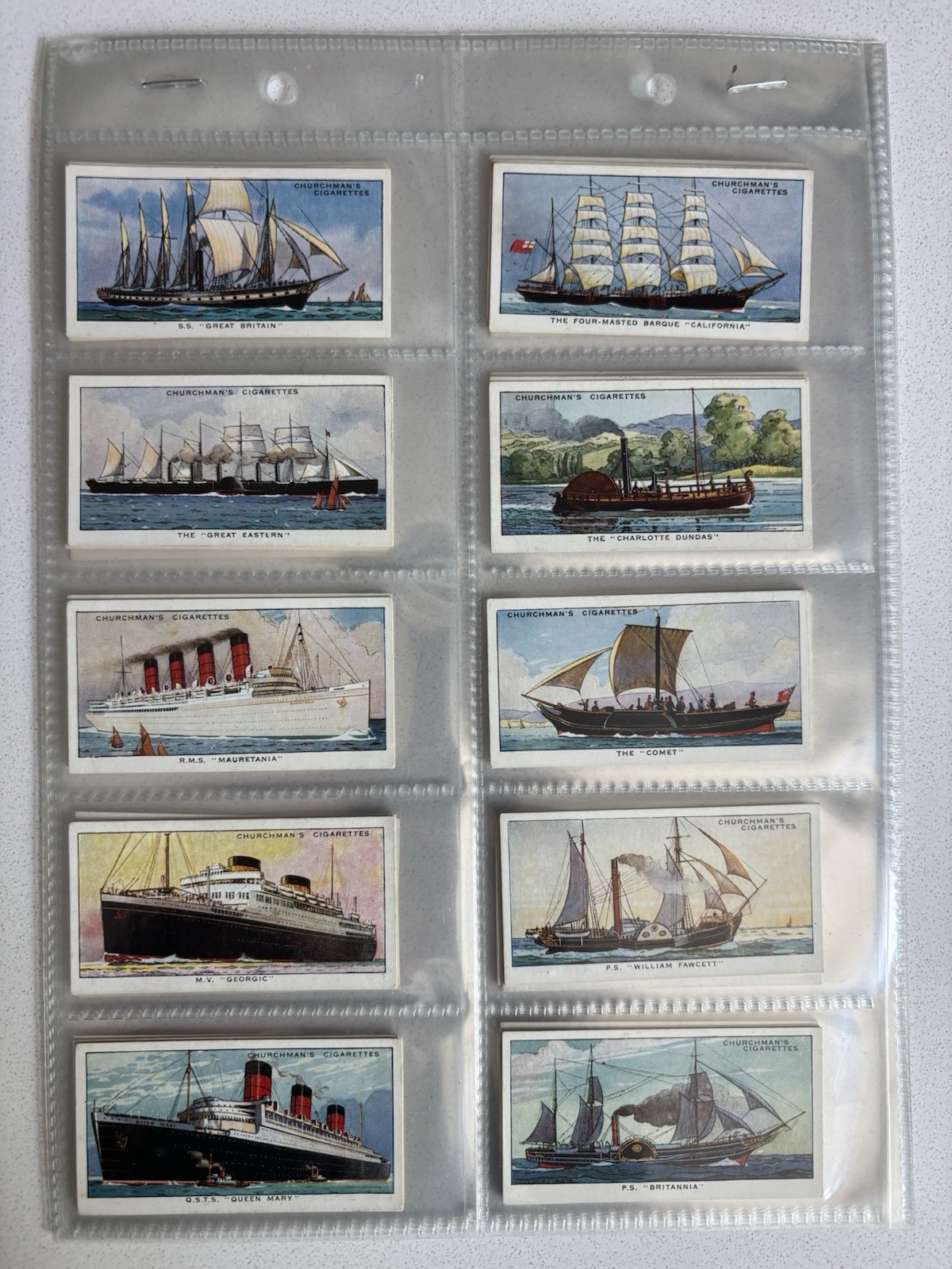 Churchman Cigarette Cards 1937 Story of Navigation Full Series of 50 Cards