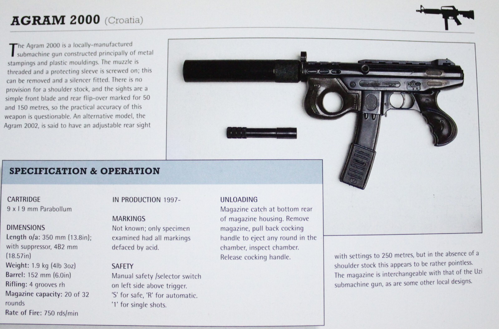 Agram Gun Picture Out of Print Spec Vtg Sheet Article Agram Gun Picture Out of Print Spec Vtg Sheet Article