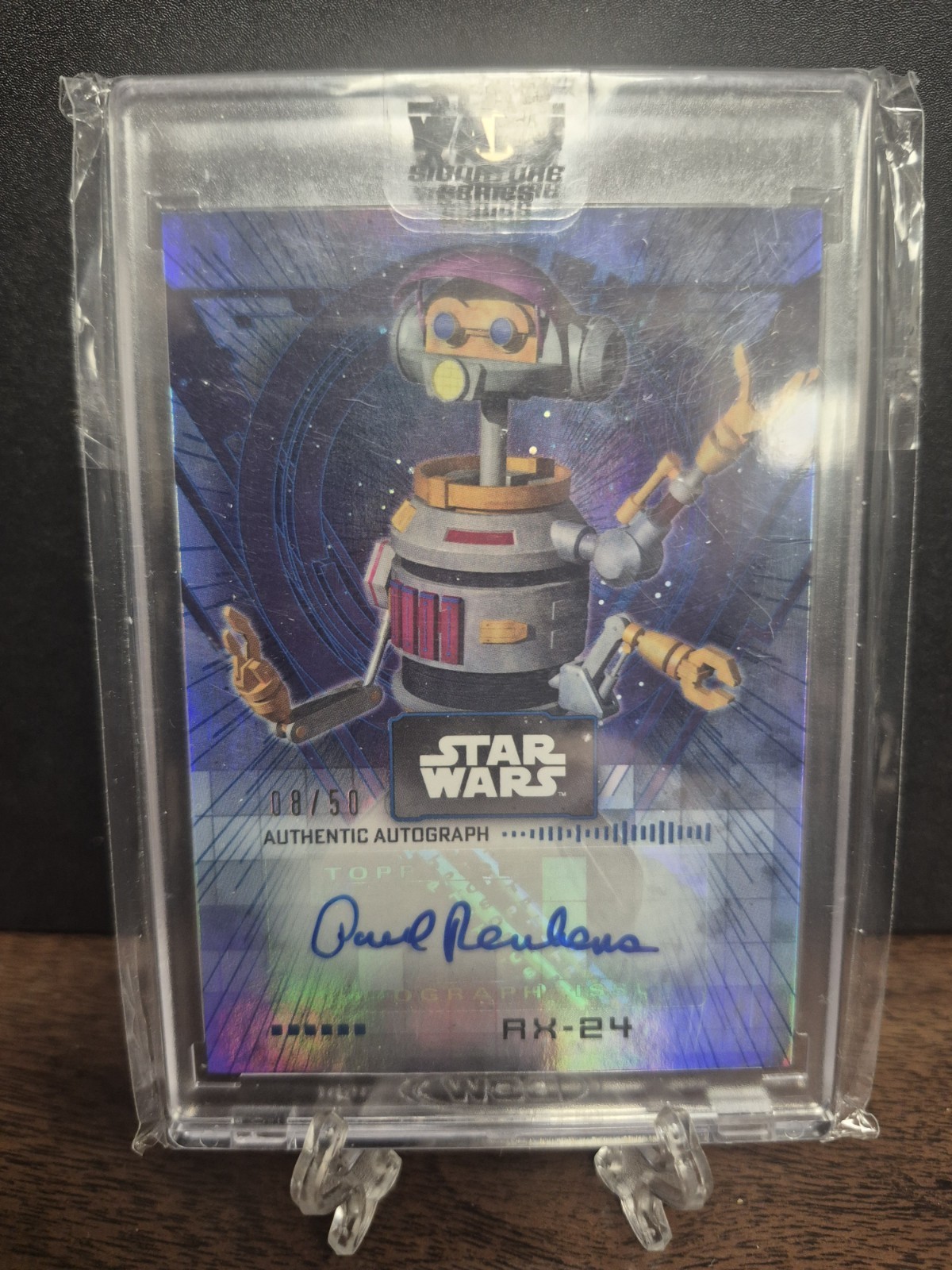 Paul Reubens PEE WEE HERMAN RX-24 Topps Star Wars Masterwork Encased Auto 08/50
