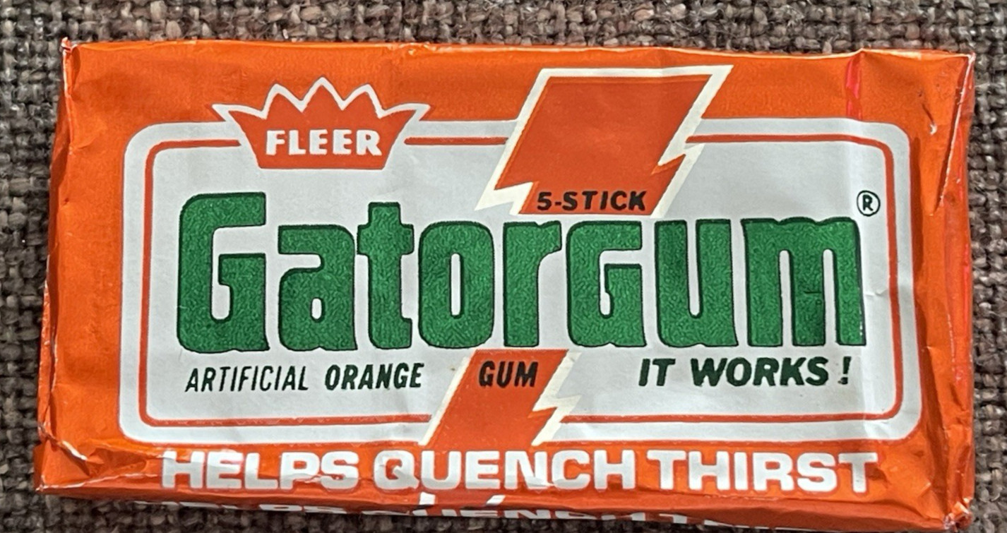 Vintage 1980 FLEER GATORGUM ORANGE  Chewing Gum  Unopened  NOS  Mint Conition