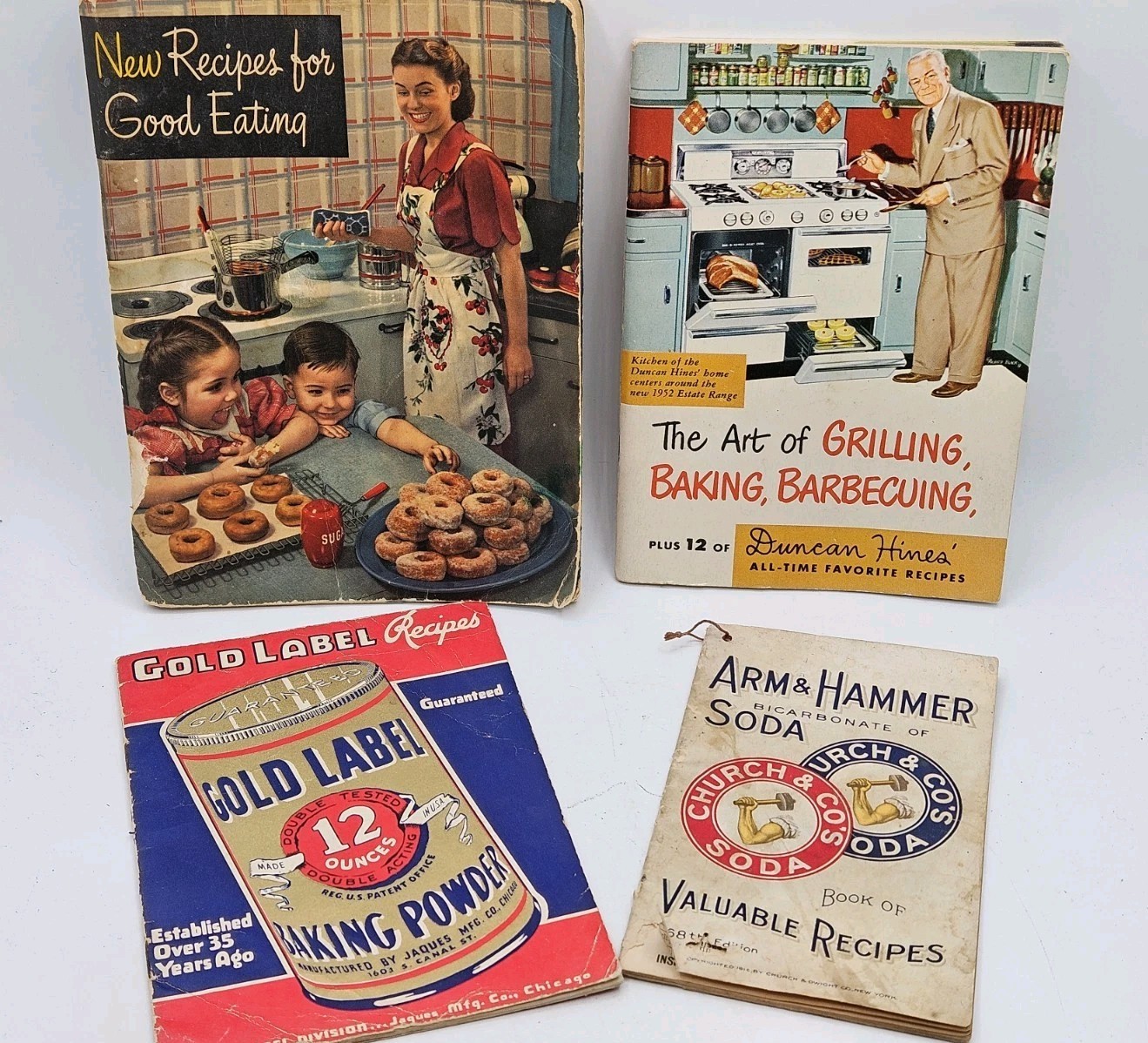 Lot Of 4 Vintage Collectable Cookbooks Ephemera 1916 40s And 50s Cool Display Lot Of 4 Vintage Collectable Cookbooks Ephemera 1916 40s And 50s Cool Display