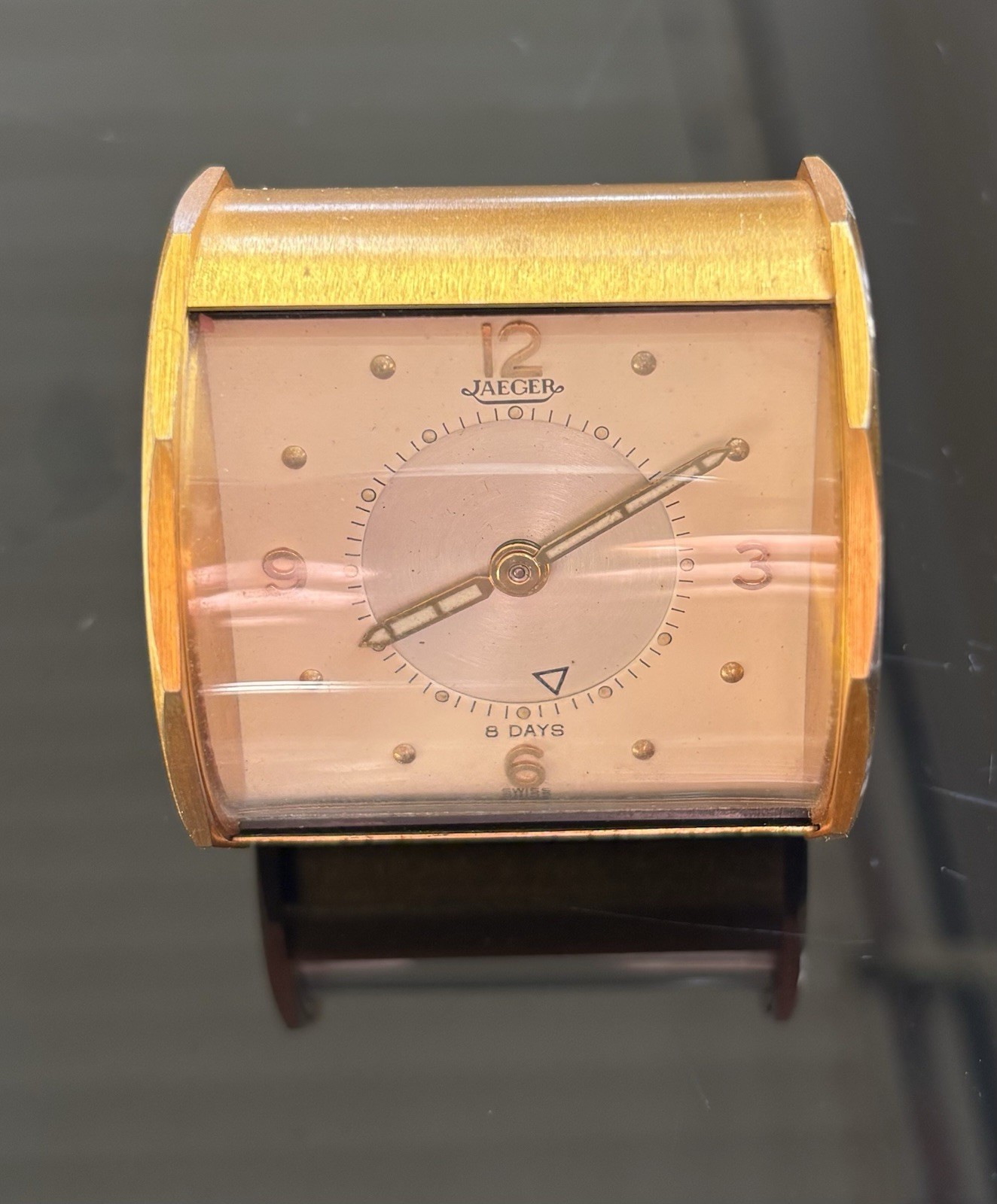 Vintage JAEGER 8 Day Alarm Travel Clock Excellent Condition, Vintage JAEGER 8 Day Alarm Travel Clock Excellent Condition,