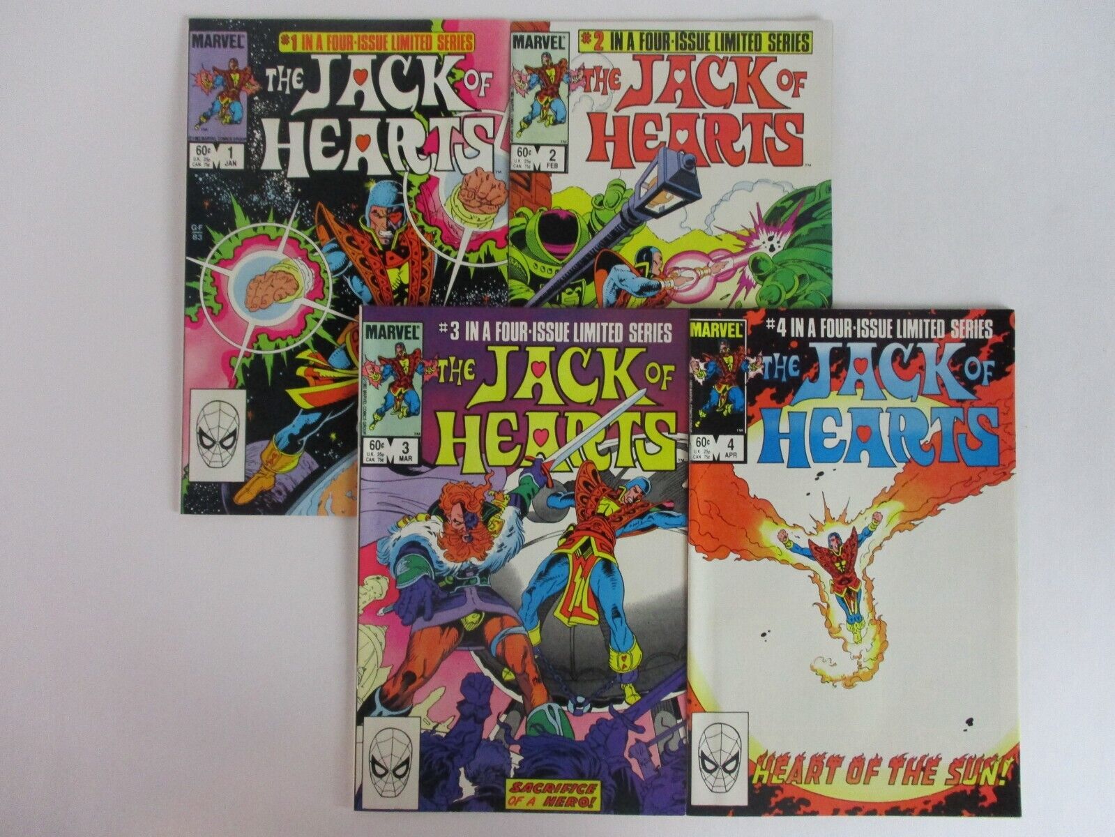 Marvel Comics THE JACK OF HEARTS #1-4 Complete Limited Series 1983 LOOKS GREAT