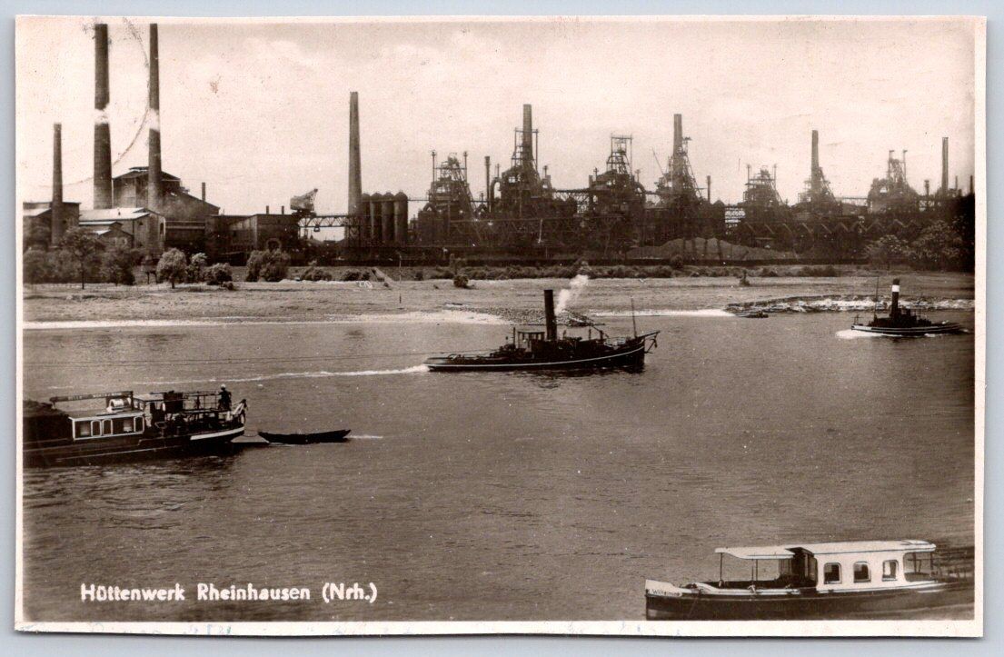 Antique Germany Postcard DUISBURG Rheinhausen Huttenwerk 1950
