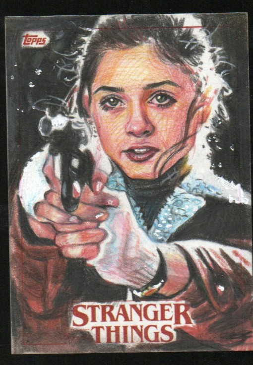 Topps Stranger Things Angelina Benedetti AP Hand Drawn Sketch 1/1 Nancy
