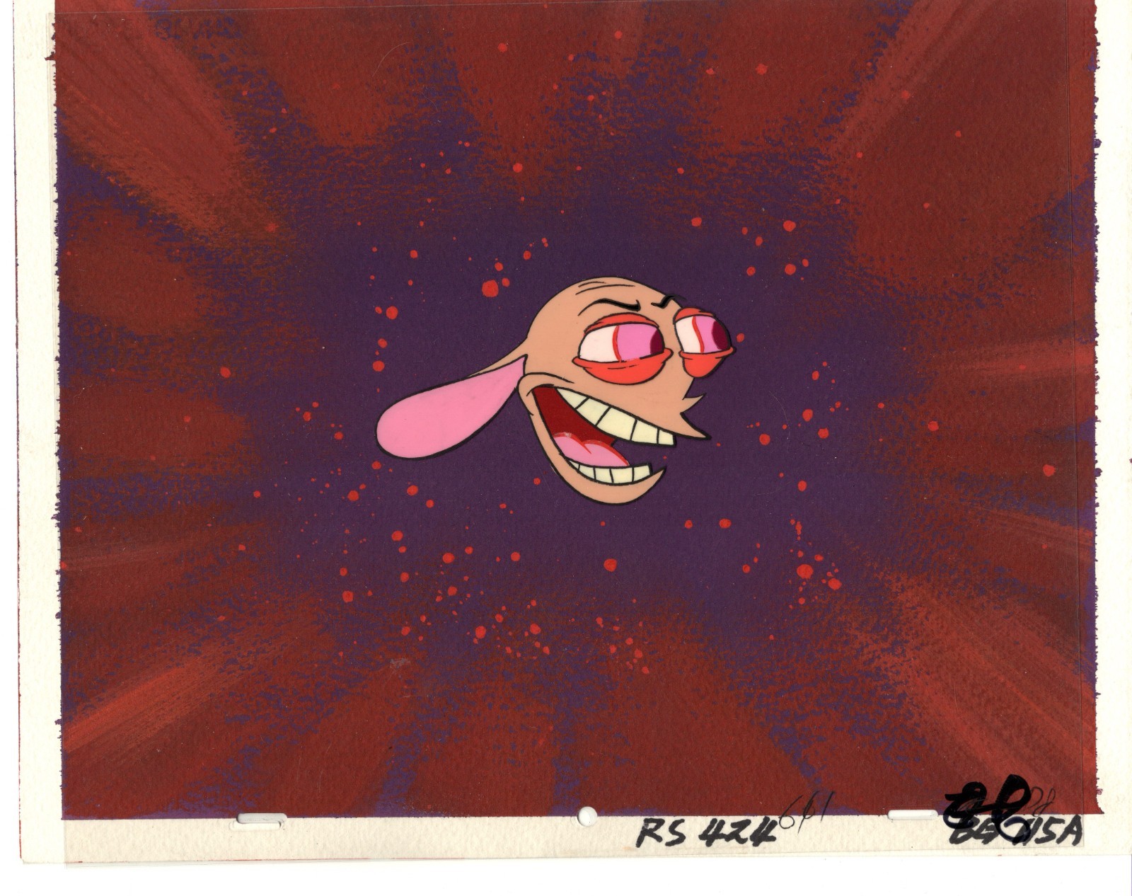 Ren and Stimpy Hand Painted Production BACKGROUND & CEL