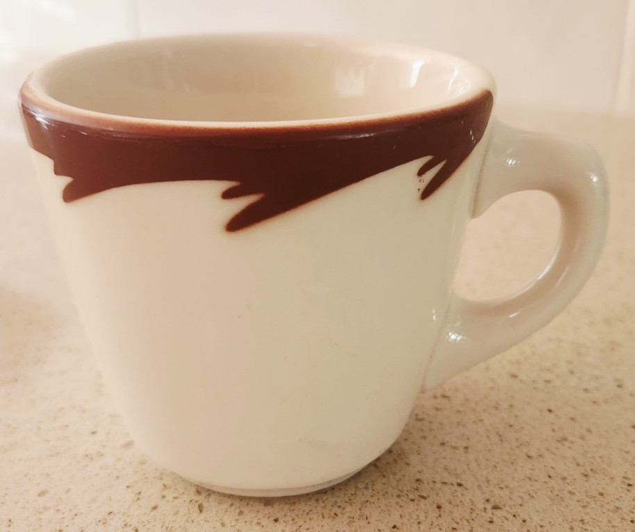 Lamberton Sterling USA Restaurant Ware Brown Wave Coffee Mug Vintage