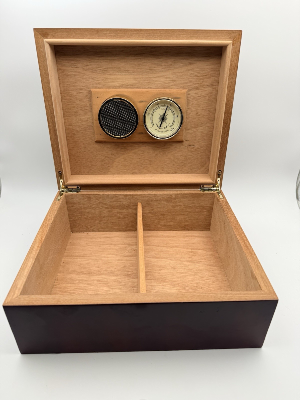 Vintage Thompson & Co. 1915 Cherry Wood Cigar Box Humidor