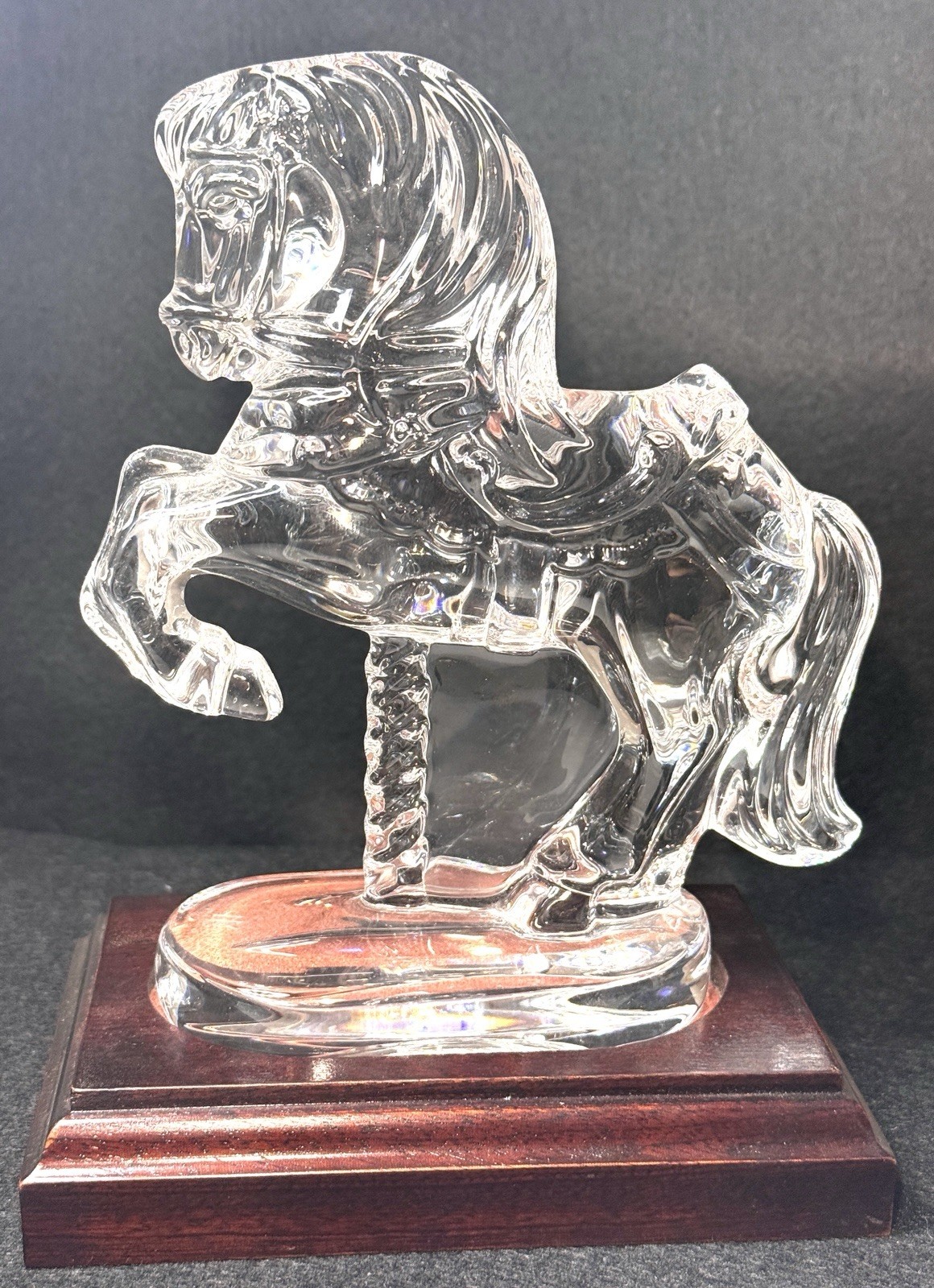 Waterford Society Crystal Carousel Horse 1997 Signed Cunningham Legend Lore Box Waterford Society Crystal Carousel Horse 1997 Signed Cunningham Legend Lore Box