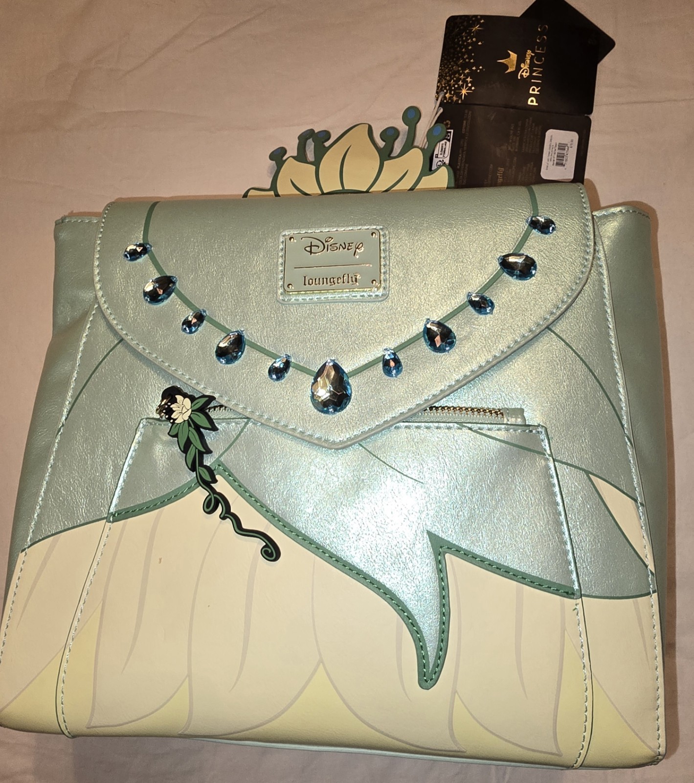 Disney Loungefly Princess And The Frog Tiana Green Dress Backpack. New With Tags