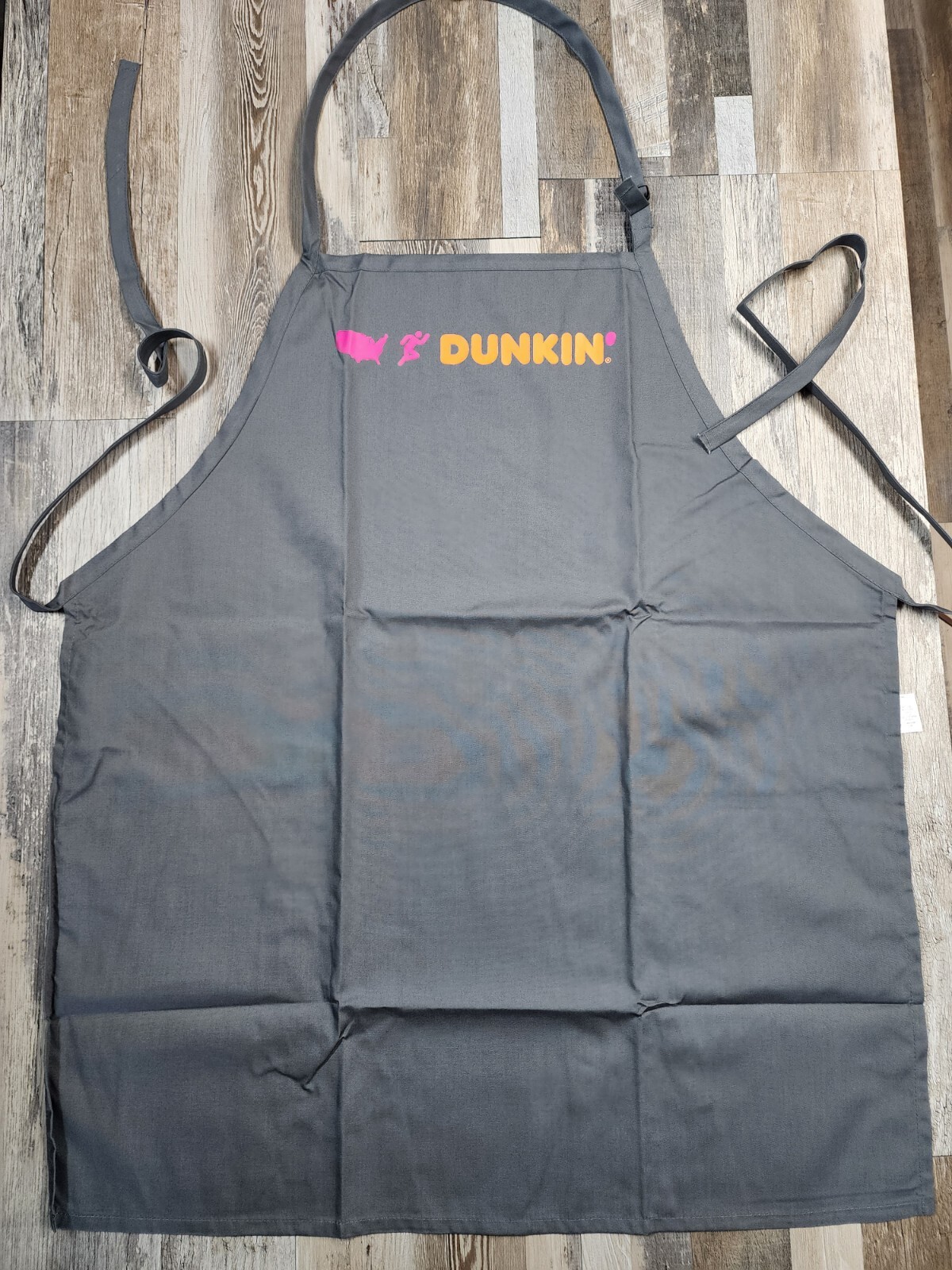 New Official Dunkin Donuts Uniform Apron Adjustable Adult Small / Medium Gray