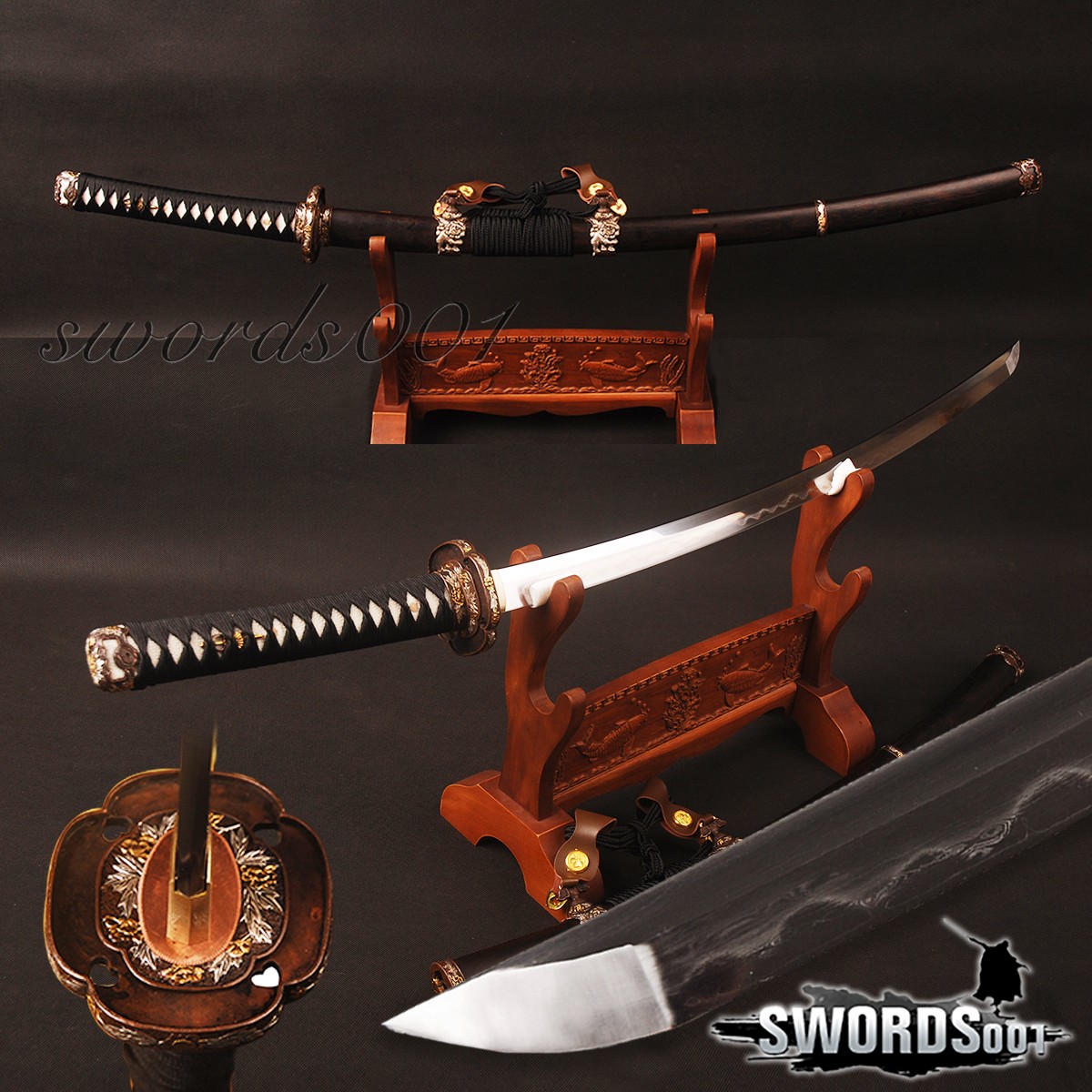 Top Graded Japanese Samurai Katana Clay Tempered Folded Steel Sword Kobuse Tachi