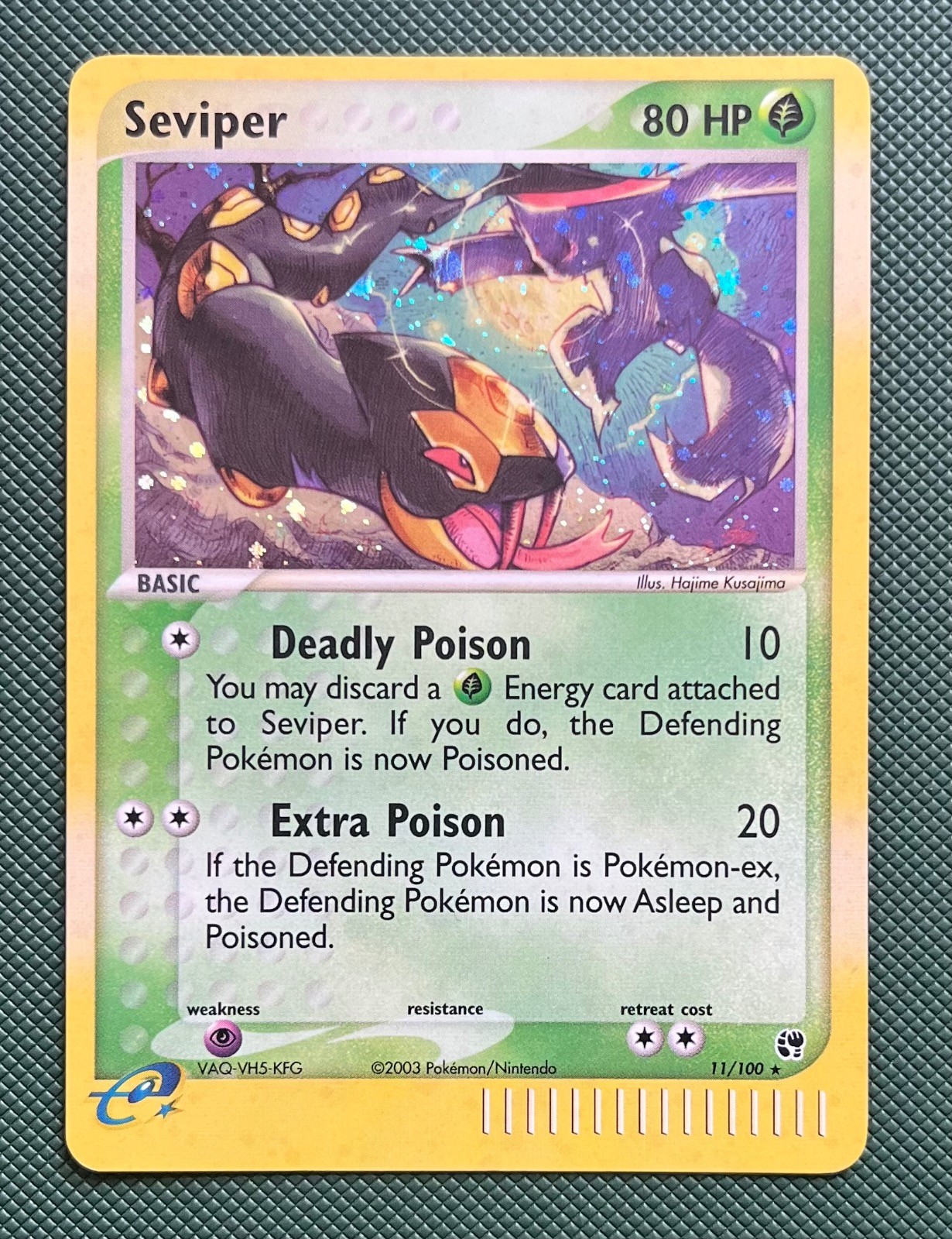 Seviper 11/100 Holo Pokemon Sandstorm Near Mint